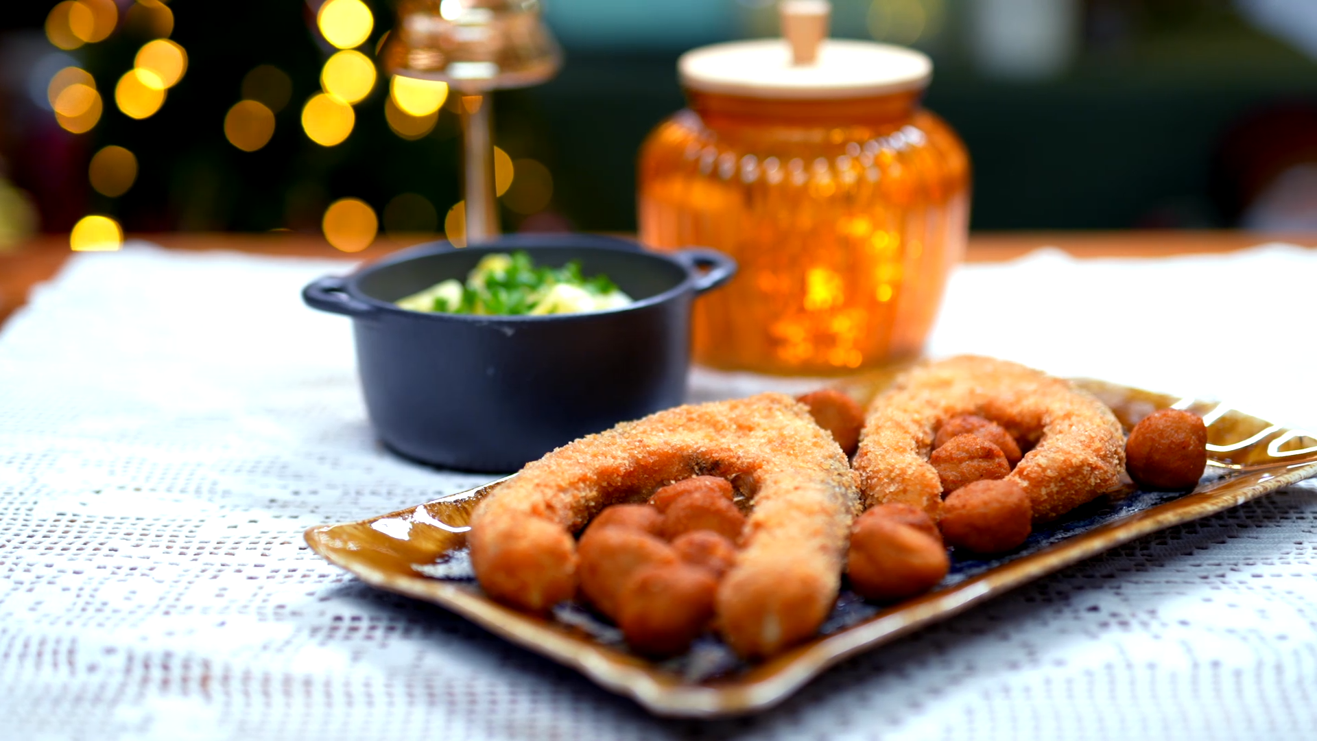 Halfasírt és rántott pontypatkó krumplifőzelékkel