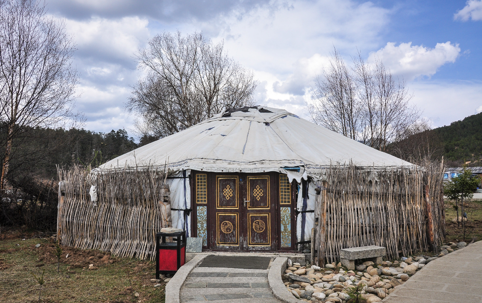 Traditional houses at Tibetan village in China