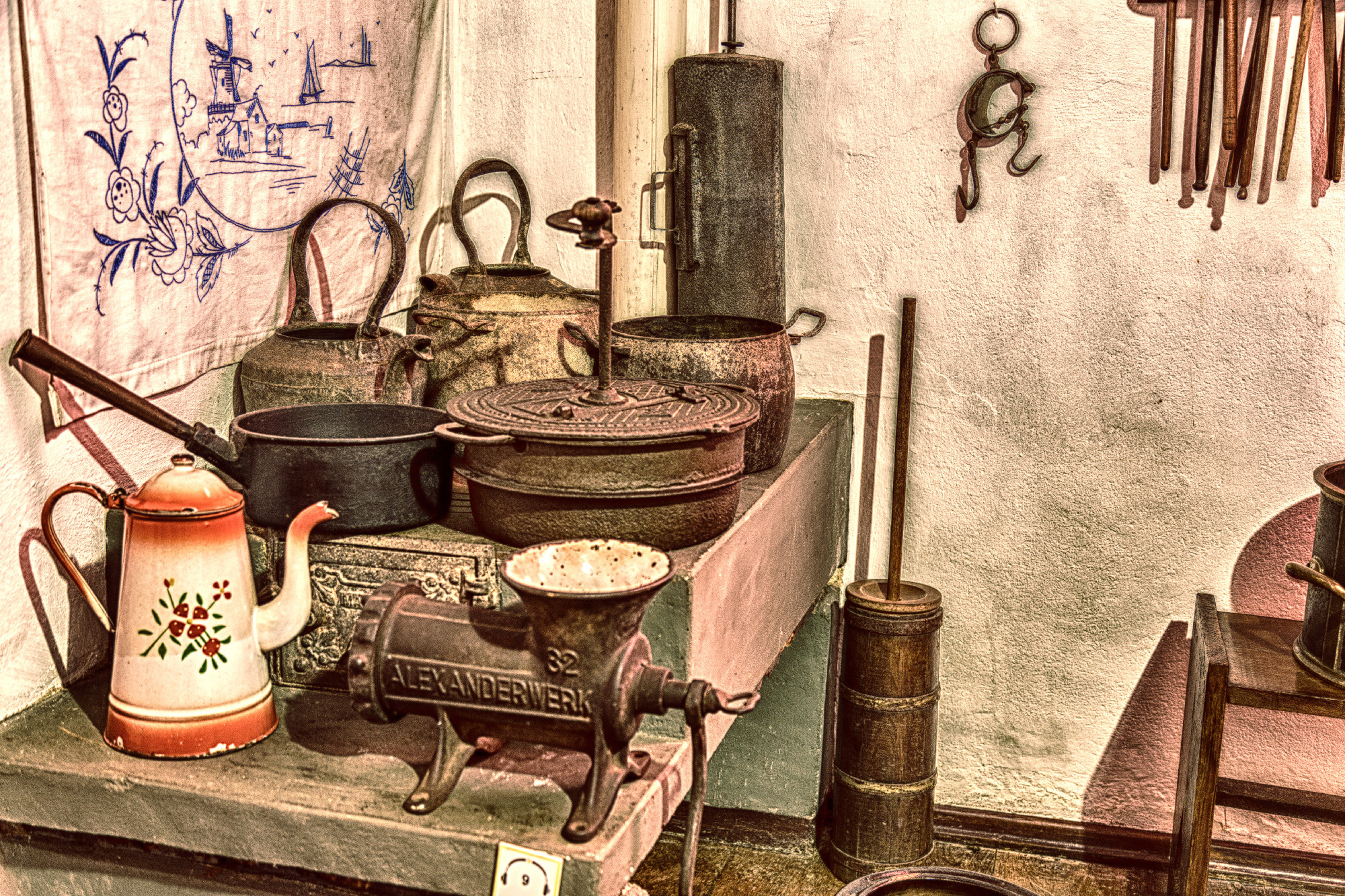 Old kitchen. Colonial famlily museum