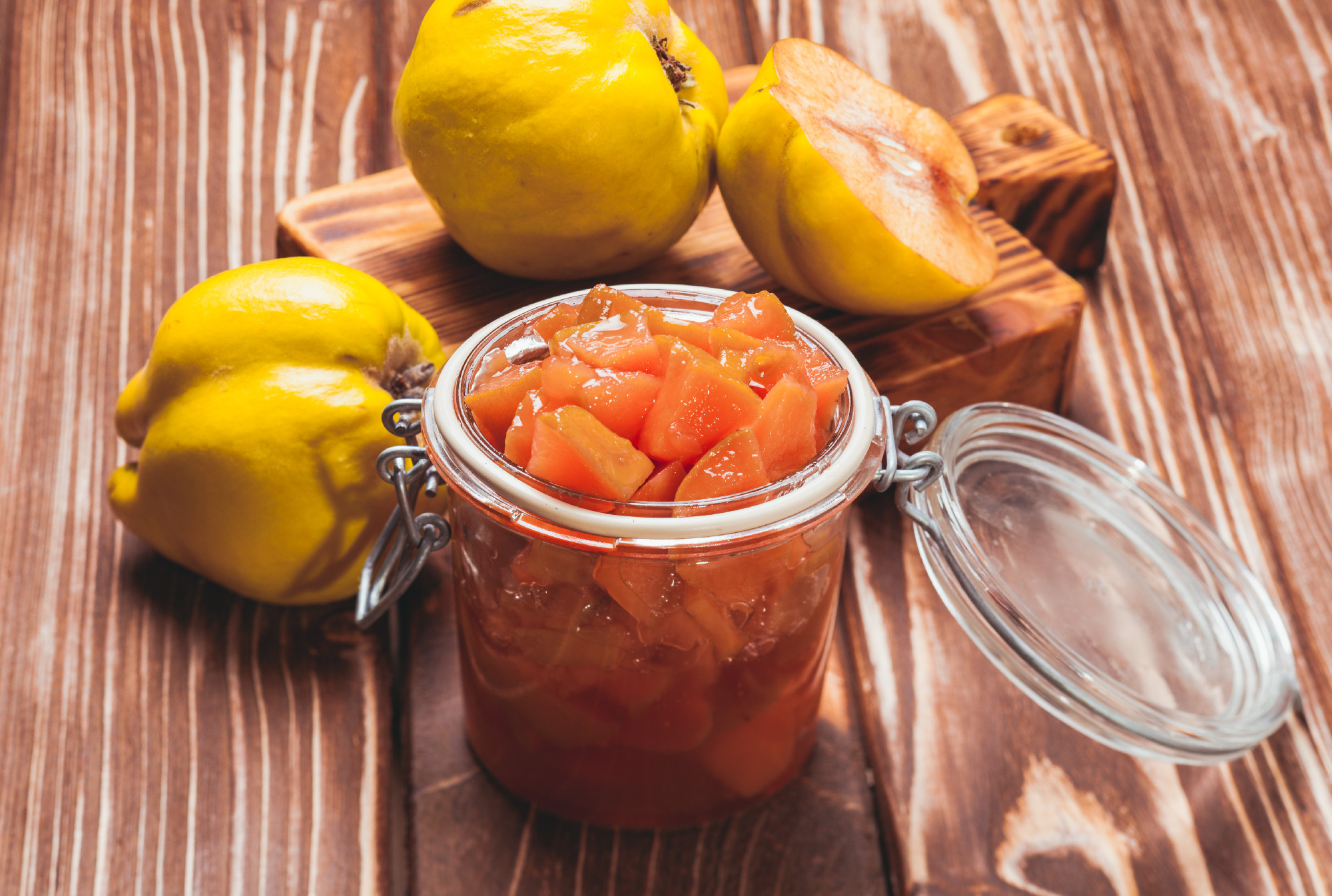 Quince jam jar