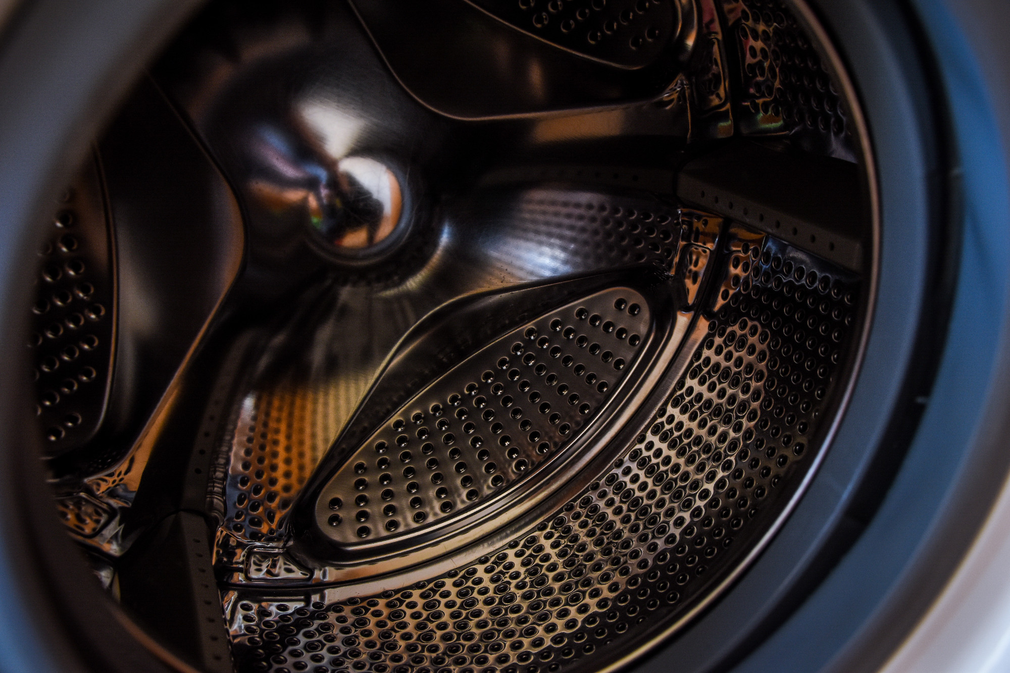 drum washing machine, close-up