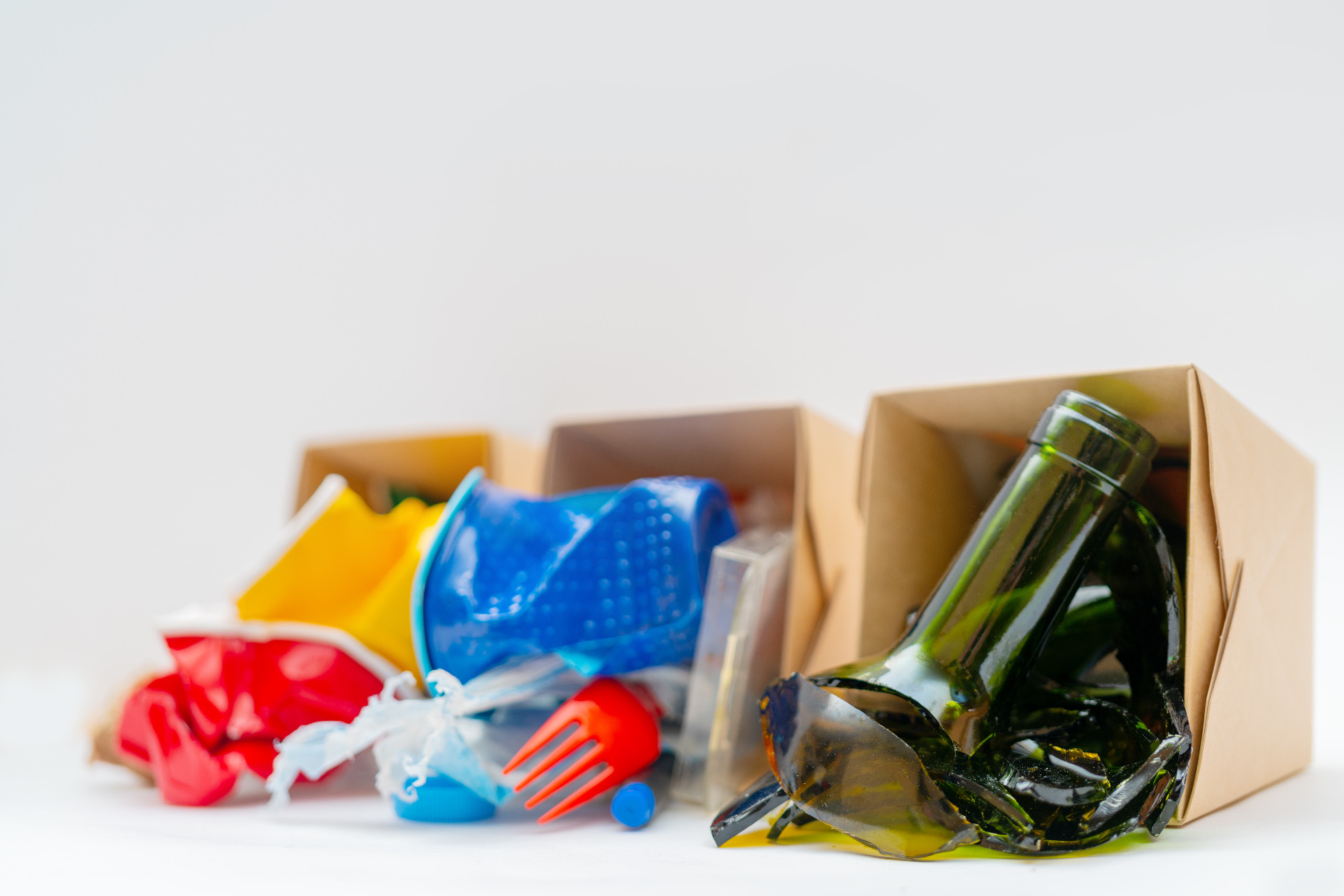 Separate garbage collection. Paper, Plastic, Glass. Environmenta