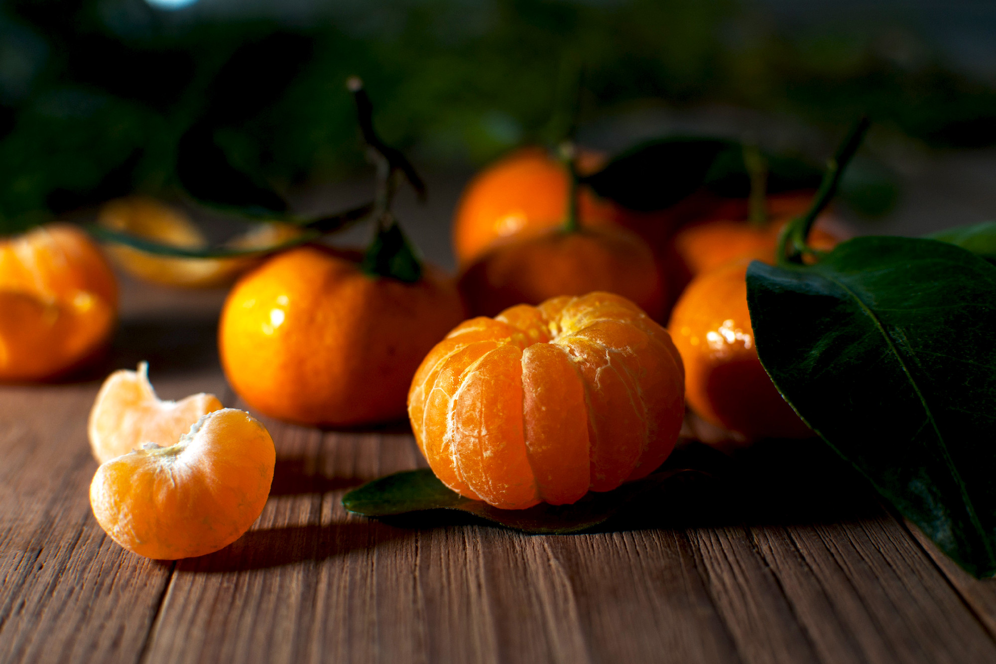 Juicy tangerines. Still life.