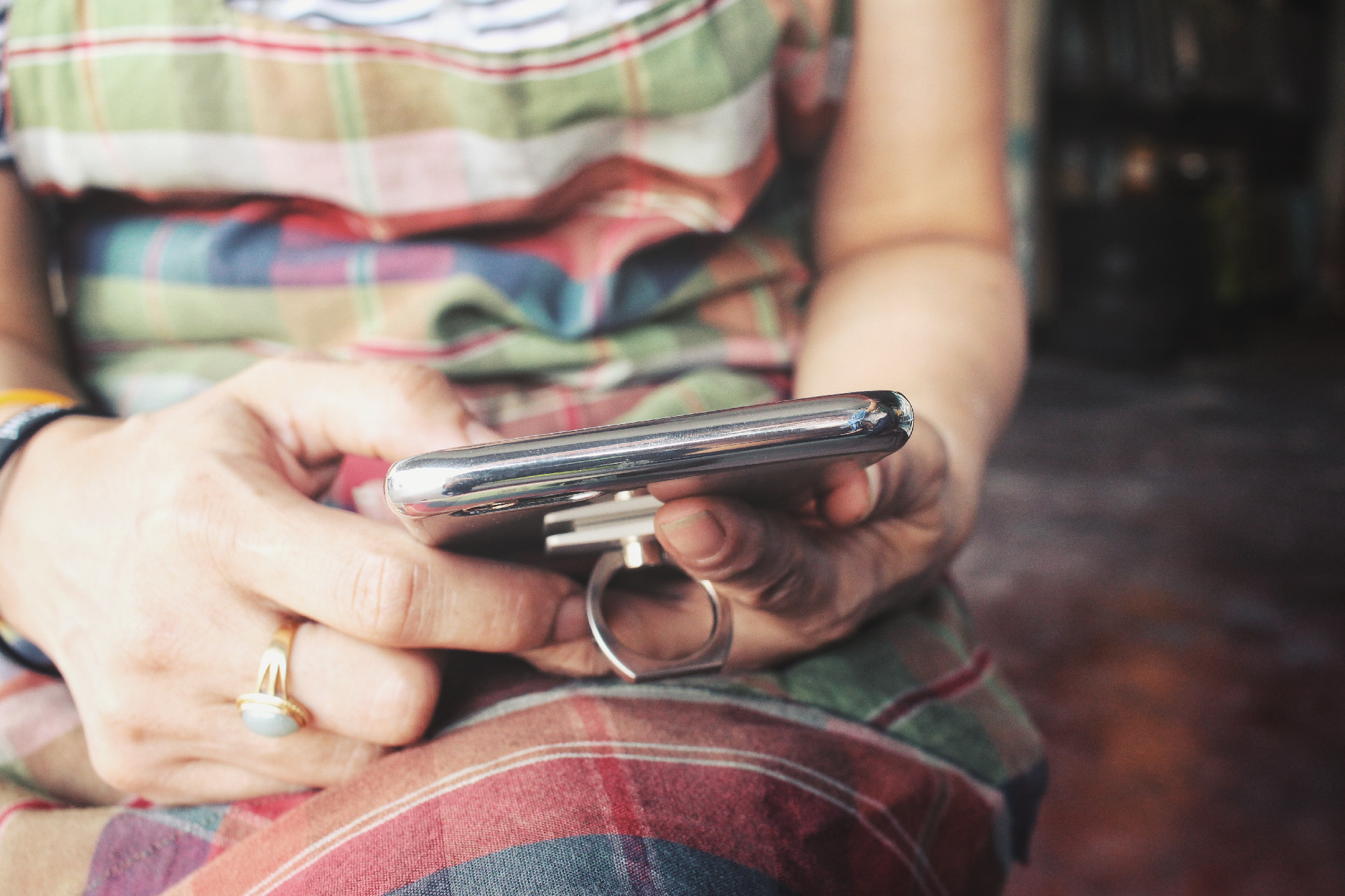 Woman using smart phone