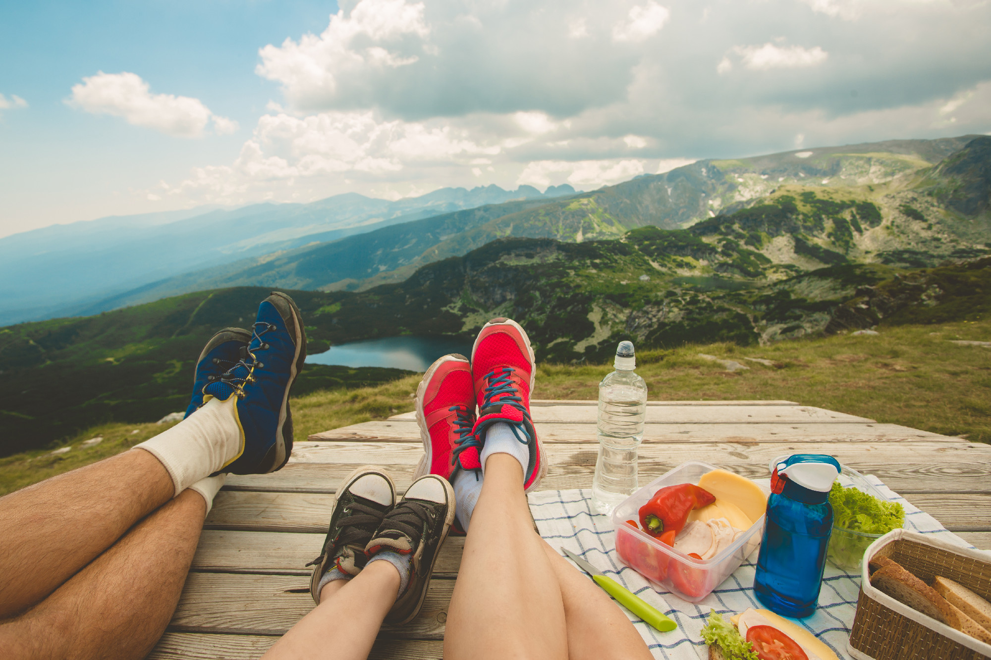 Legs of traveler family