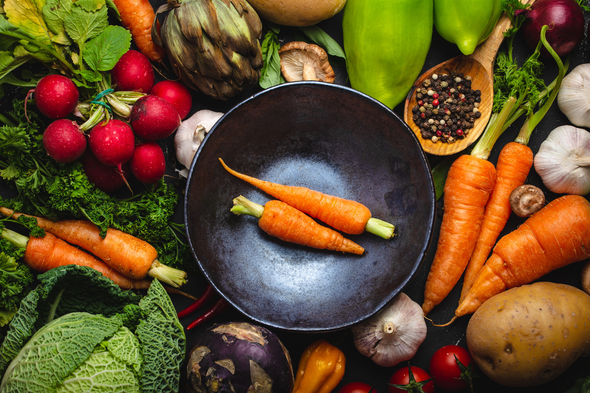 Fresh organic vegetables