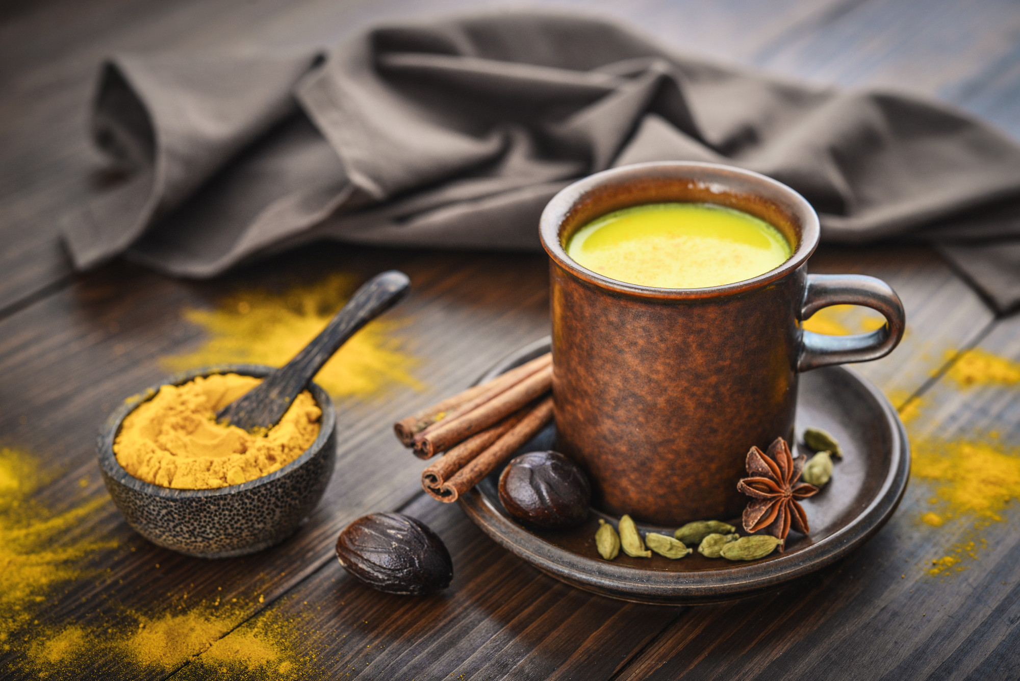 Traditional Indian drink turmeric milk