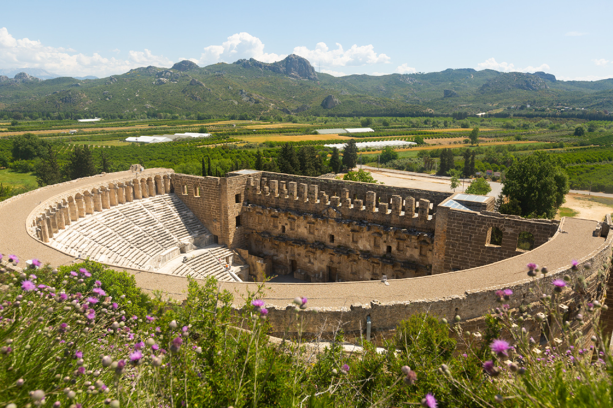Ancient theater in Aspendos, Antalya Province, Turkey