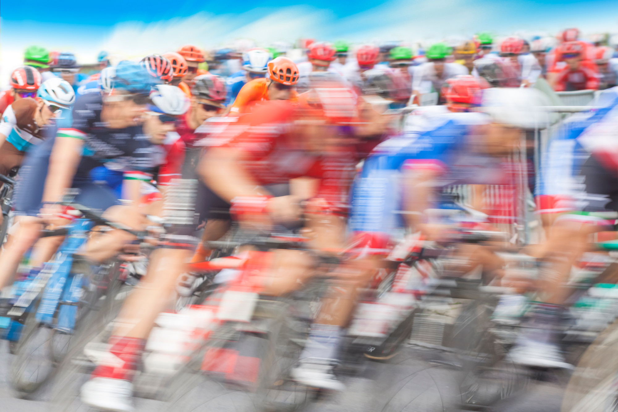 Group of Cyclist During a Race