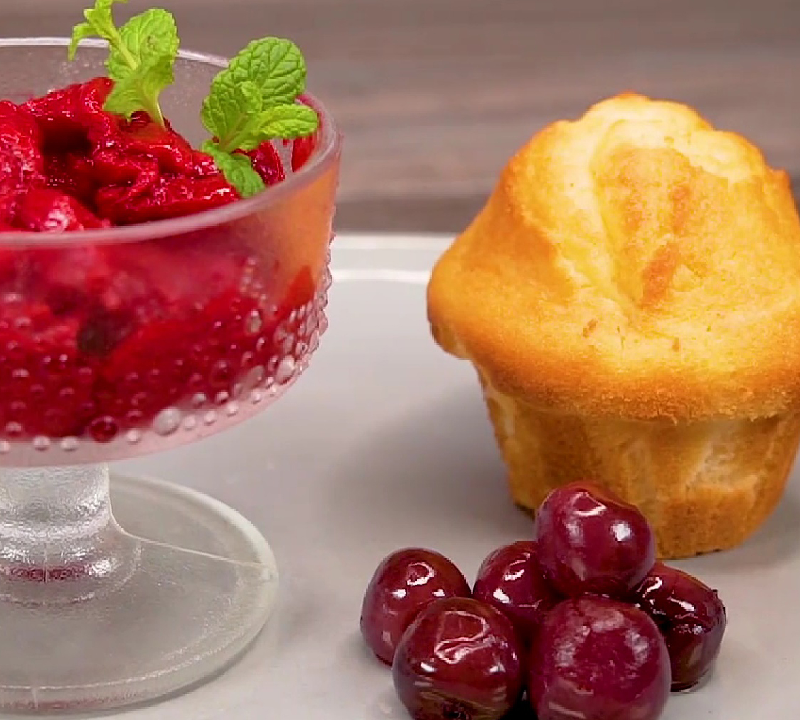 Egyszerű cseresznyés muffin