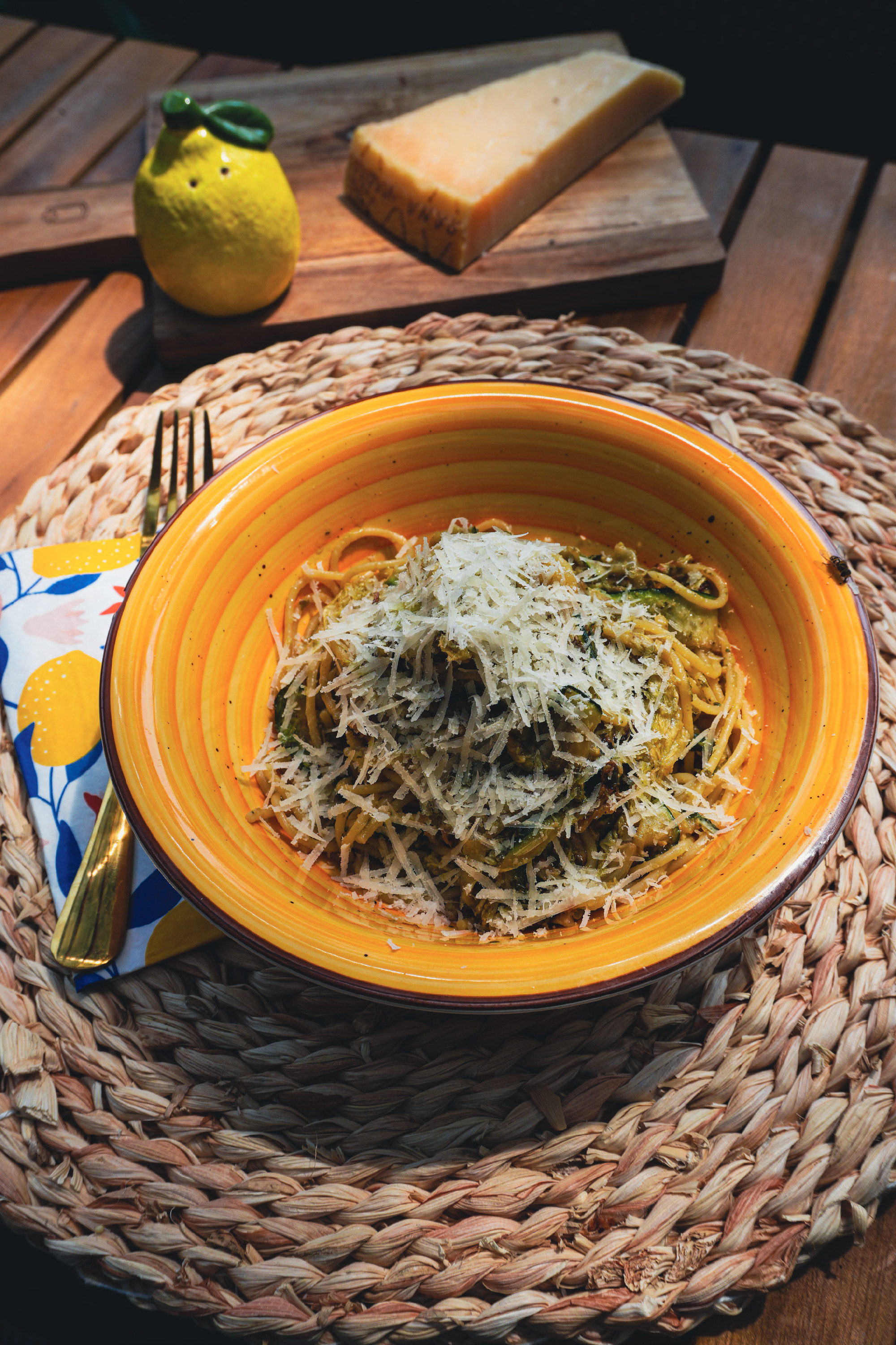 Pestós spagetti grillezett kínai kellel
