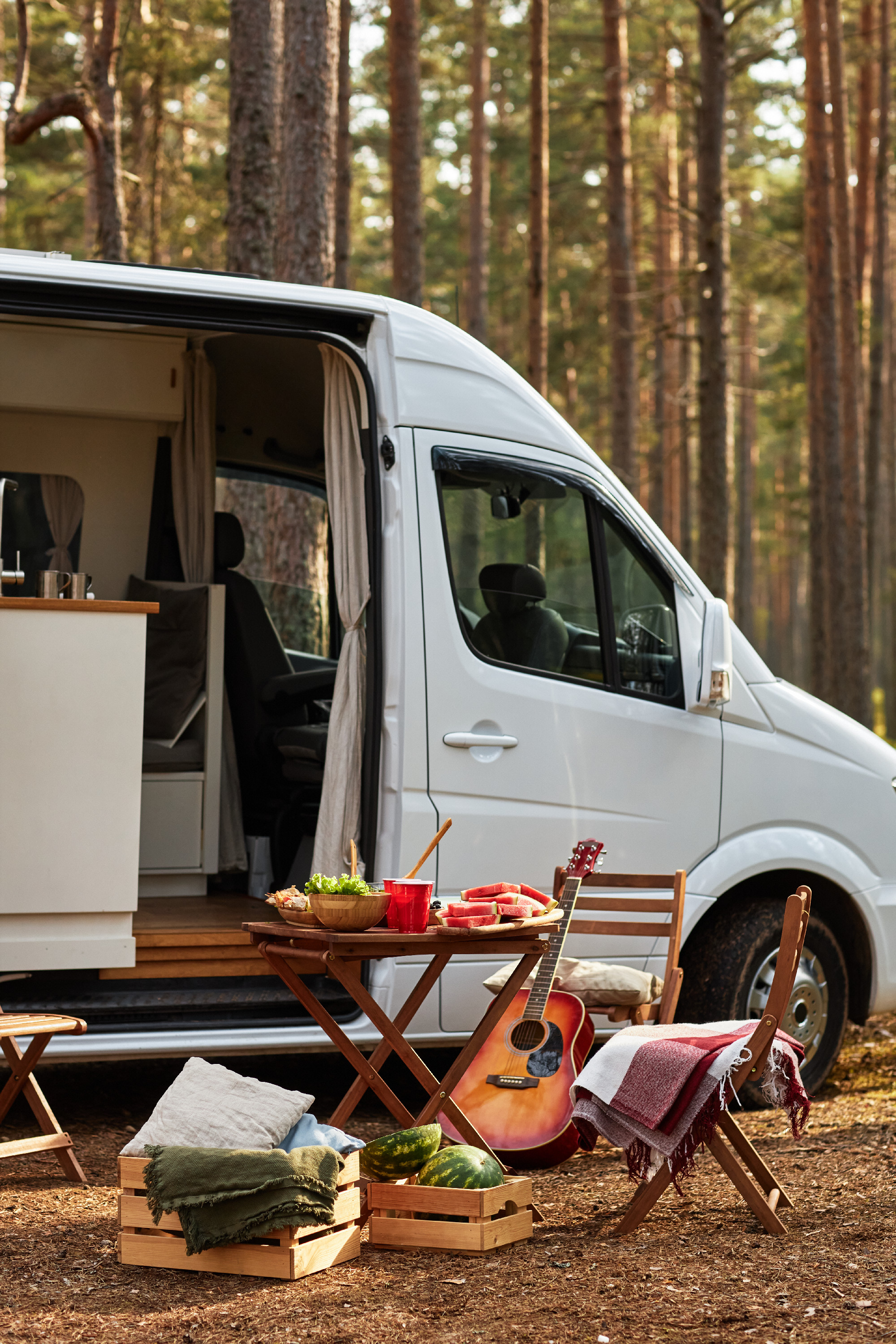 Picnic in nature in the forest