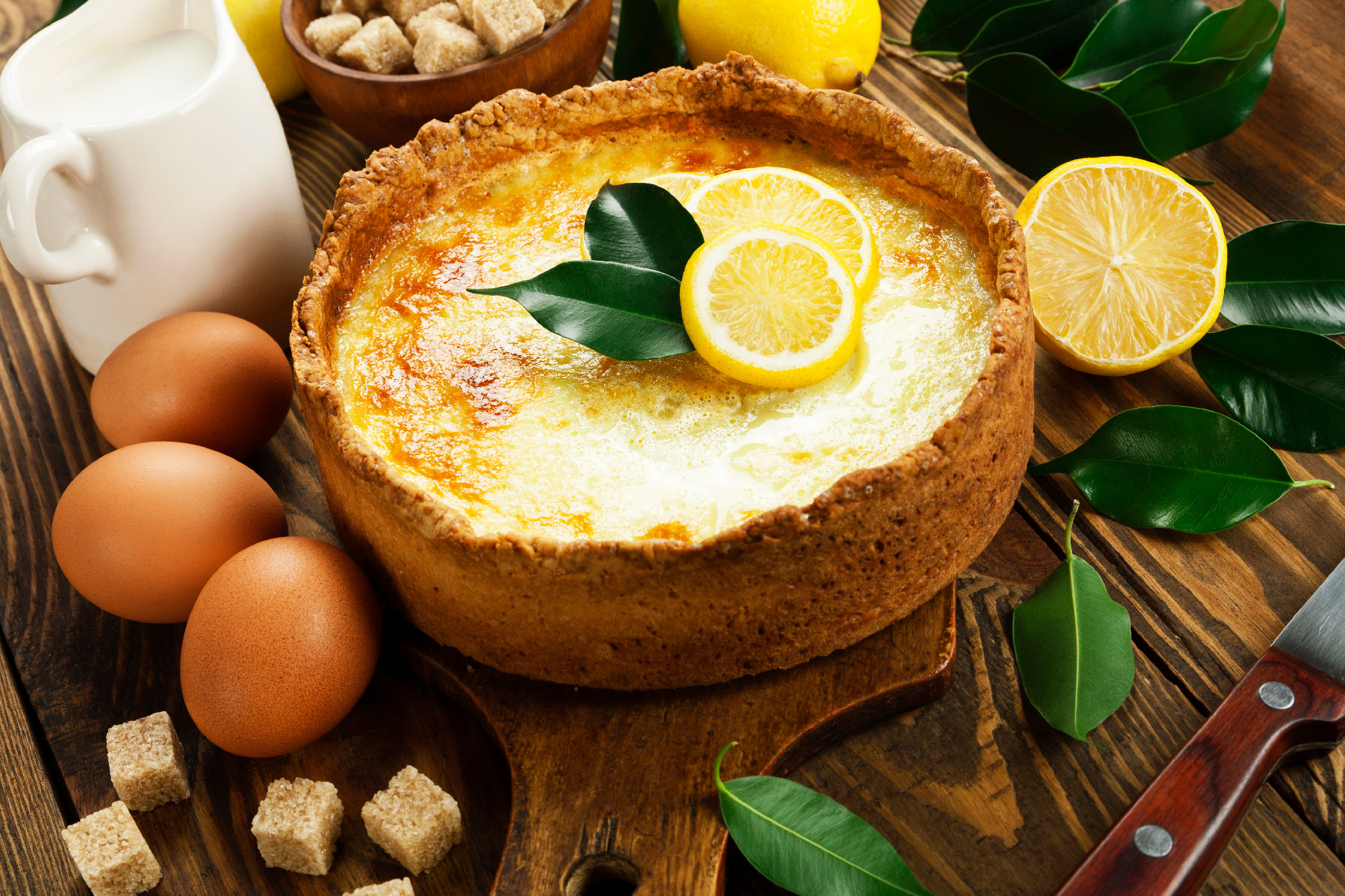 Flan case with lemon