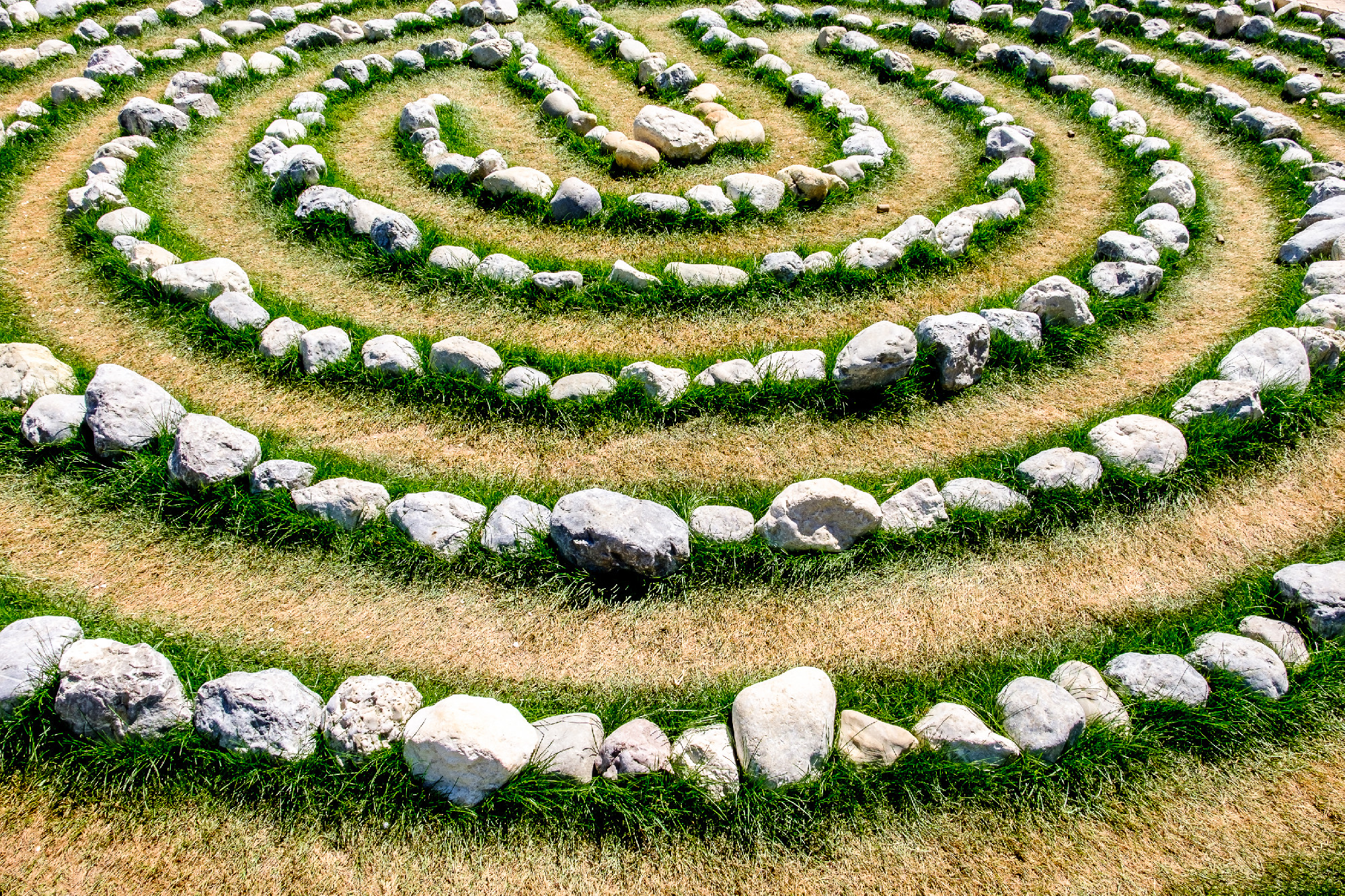 rows of rocks