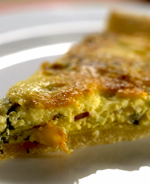 Krémsajtos zöldséges quiche
