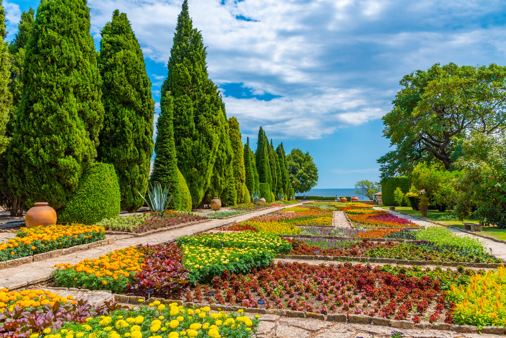 Botanical garden of Balchik palace in Bulgaria