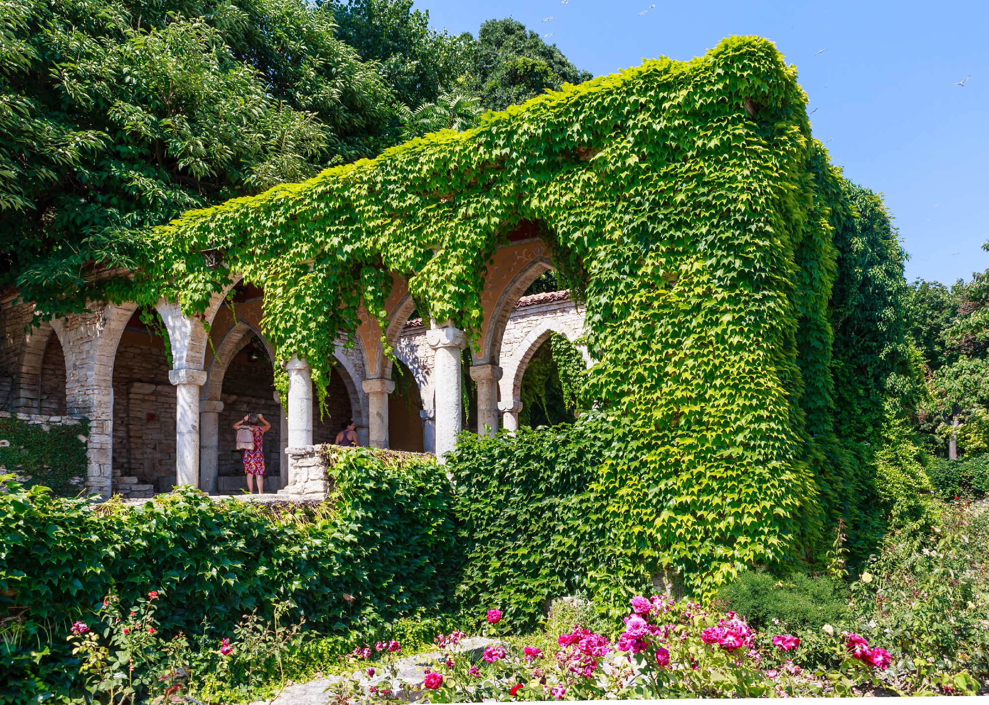 Park pavilion in the Botanical Garden. Balchik, Bulgaria