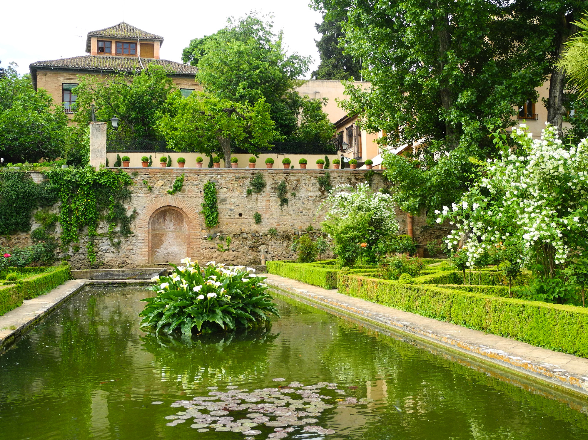 Generalife Gardens in Alhambra, Spain.