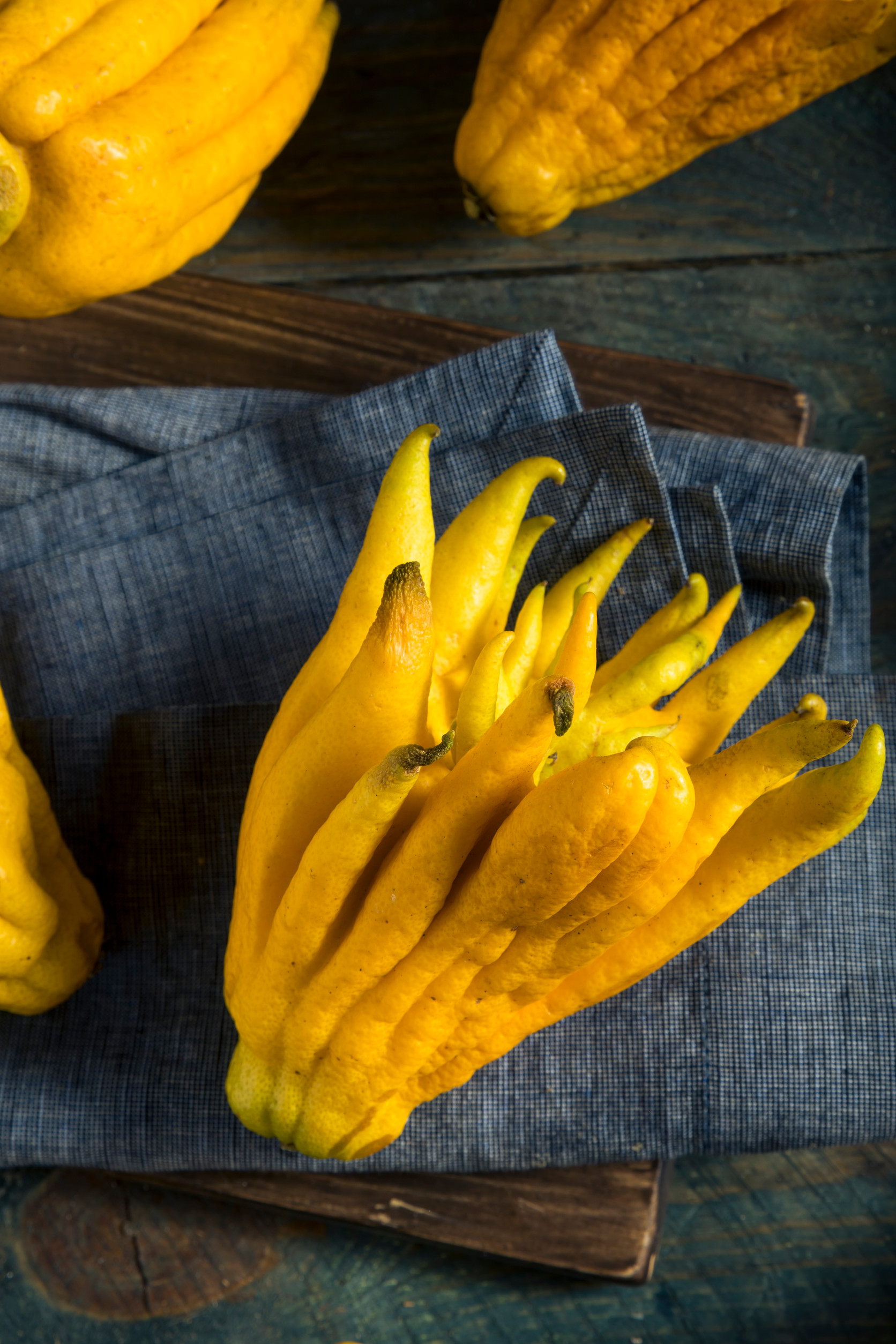 Yellow Organic Buddhas Hand Citrus