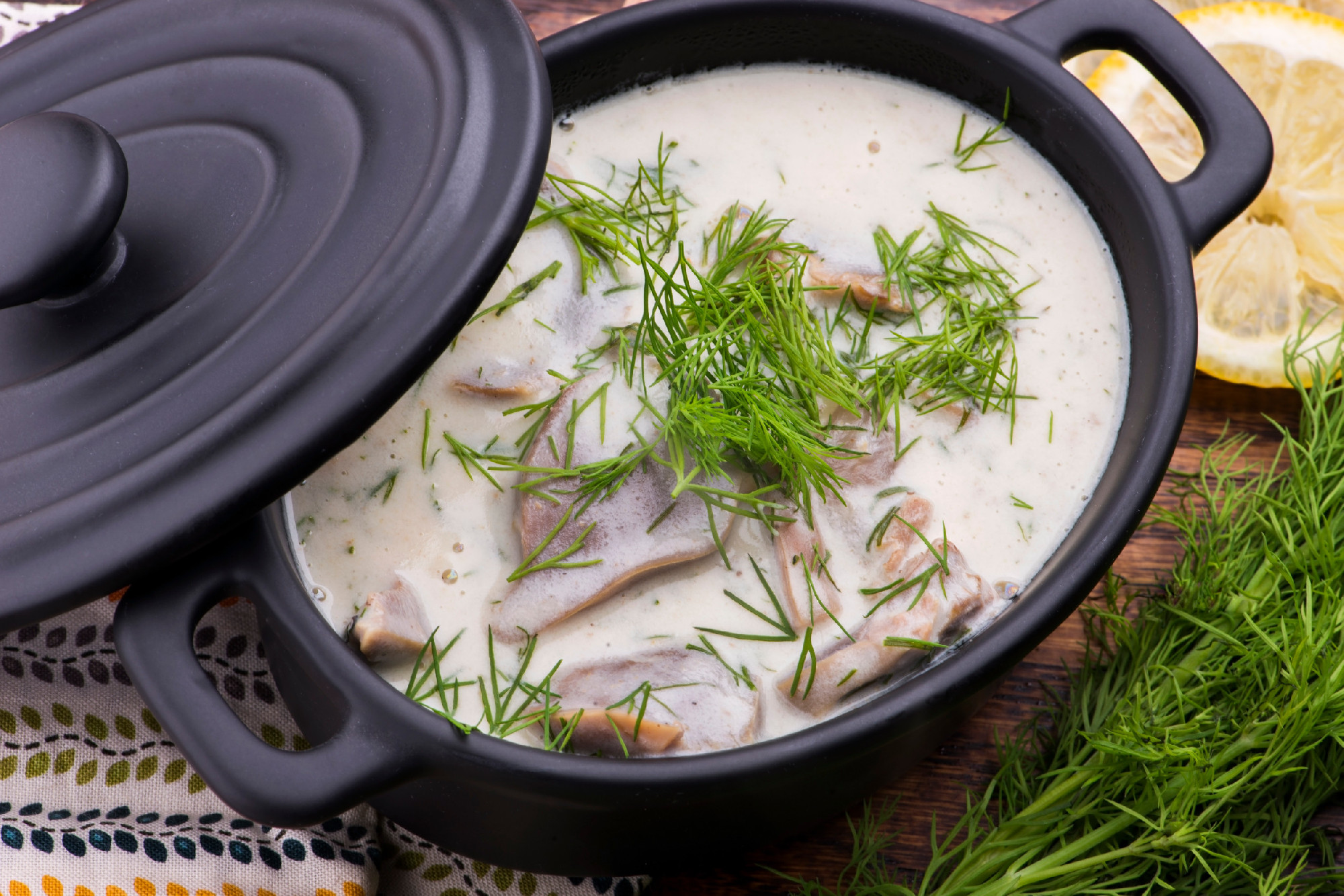 turkish traditional tripe soup; iskembe corbasi and offal soup