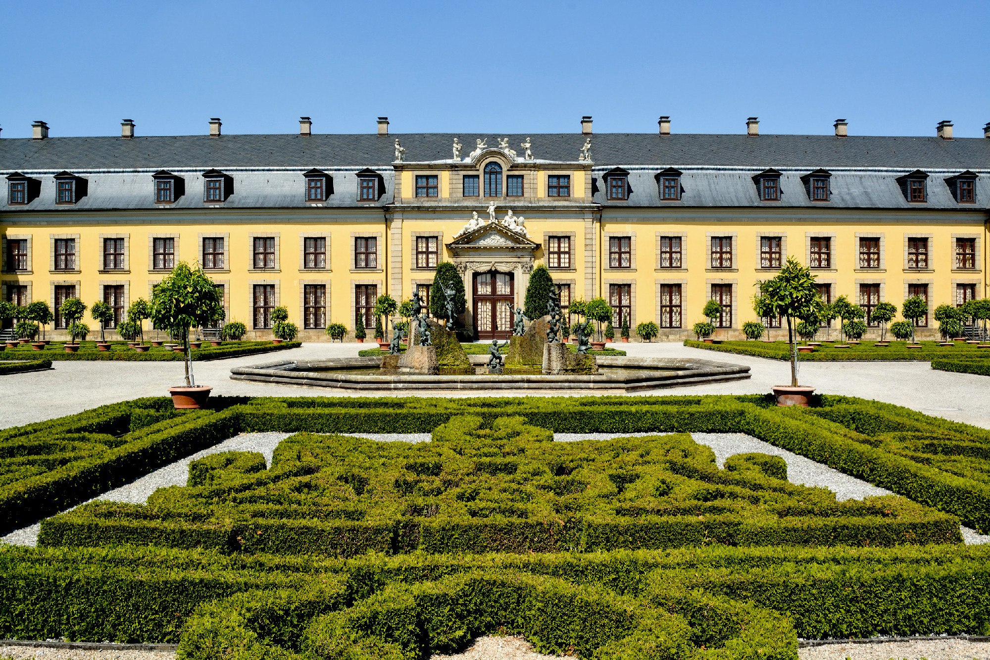 Old palace in Herrenhausen Gardens, Hannover, Lower Saxony, Germ