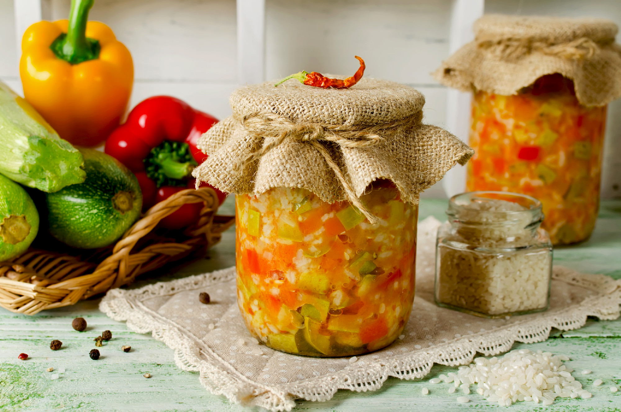 Rice with zucchini