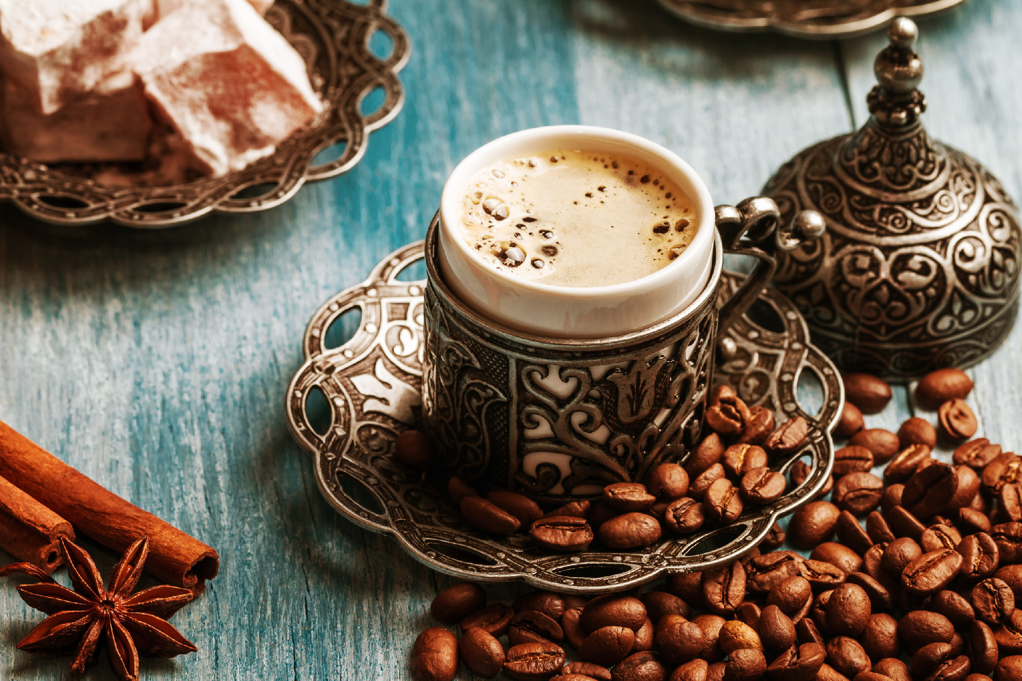 Turkish coffee and delight