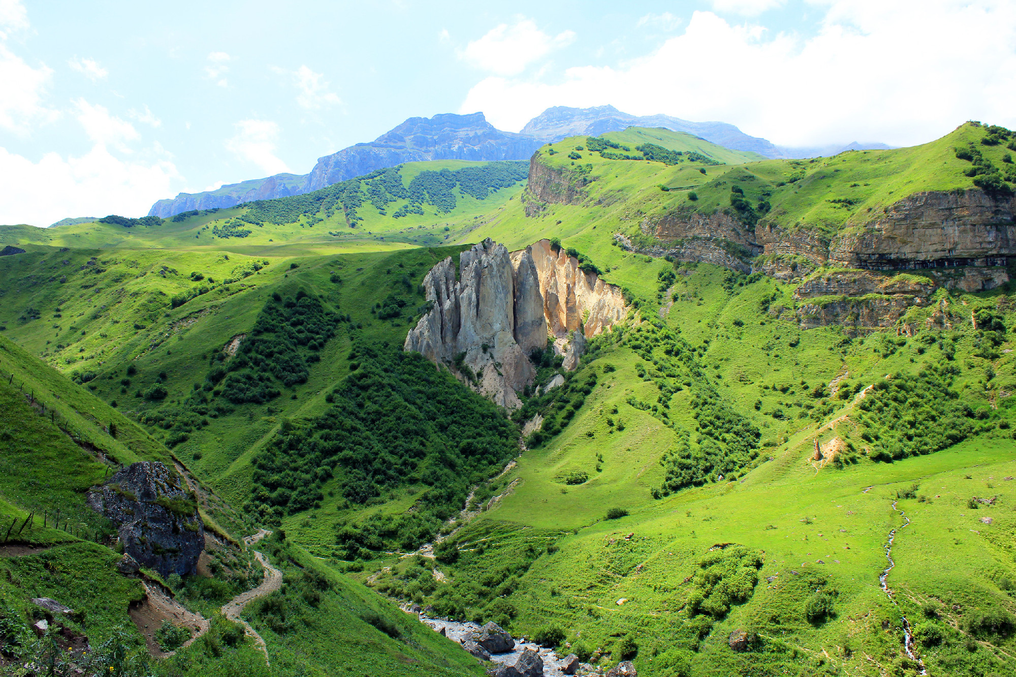 Beautiful green mountains. Shahdag