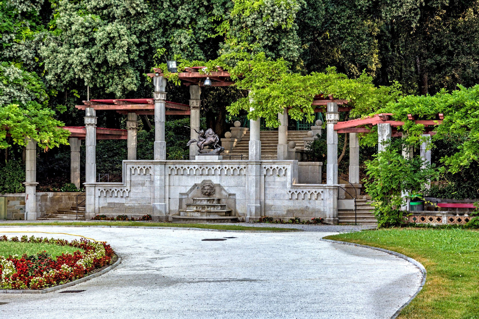 Outdoor scene, Miramare castle, Italy