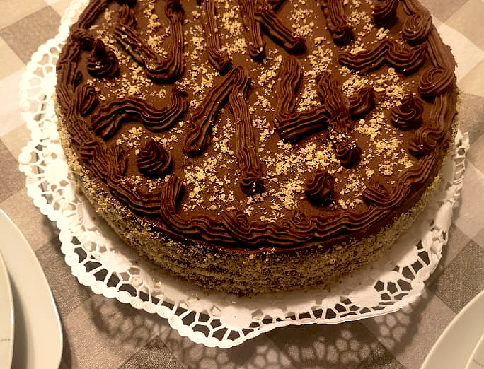 Csokis-diós torta