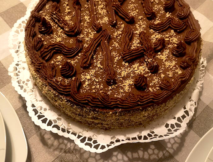 Csokis-diós torta