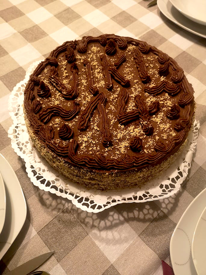 Csokis-diós torta