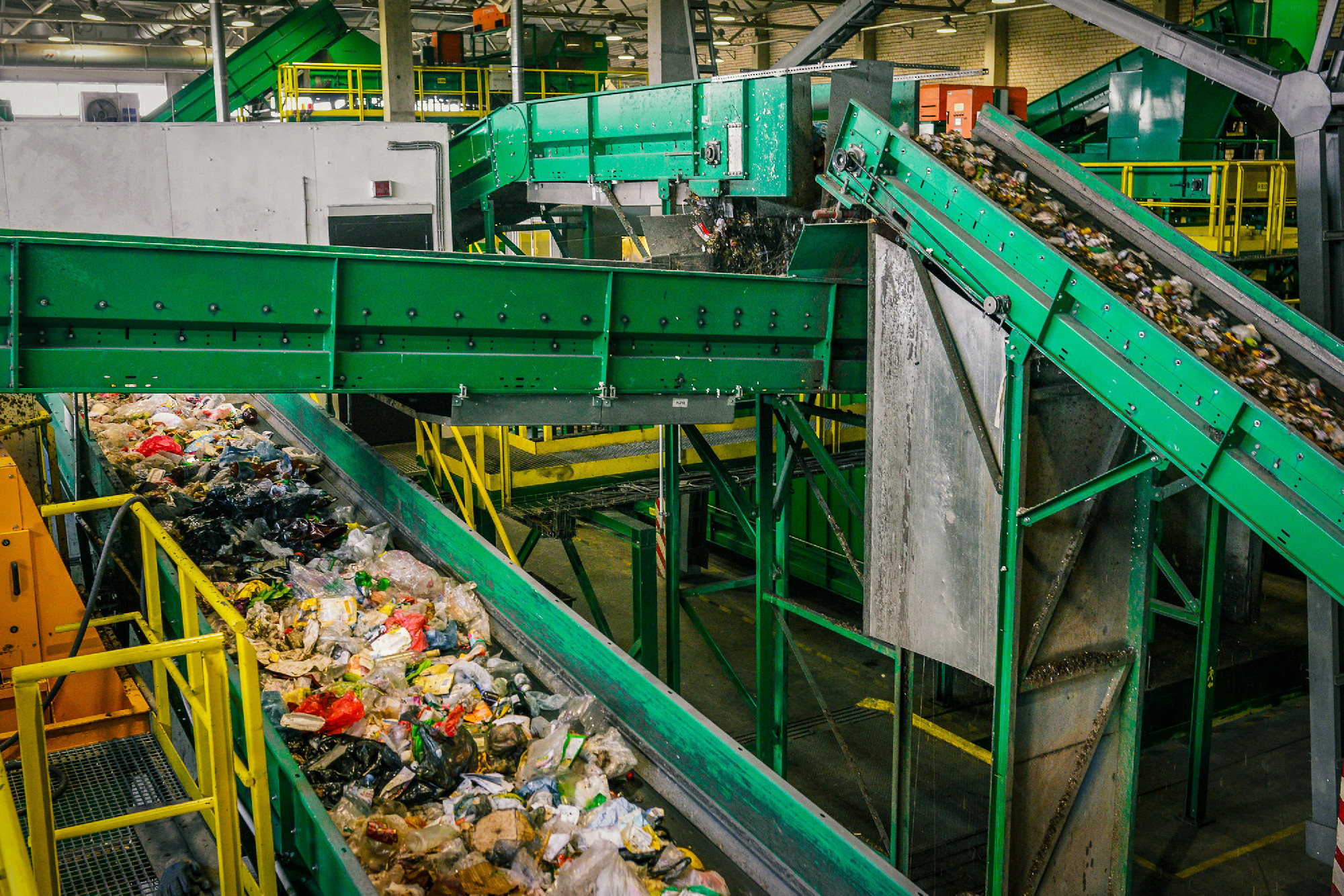 Rabat waste sorting plant. Recycling and sorting of household wa