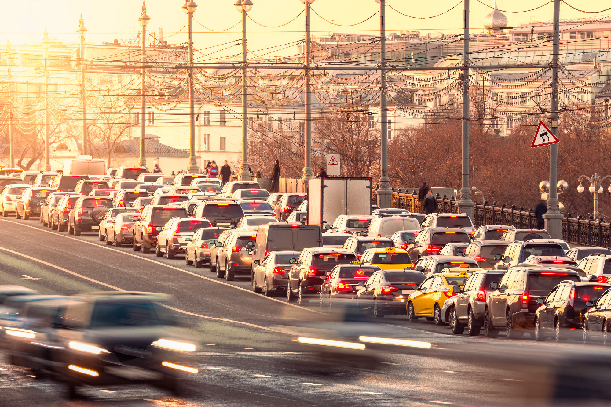 Cars on the road.