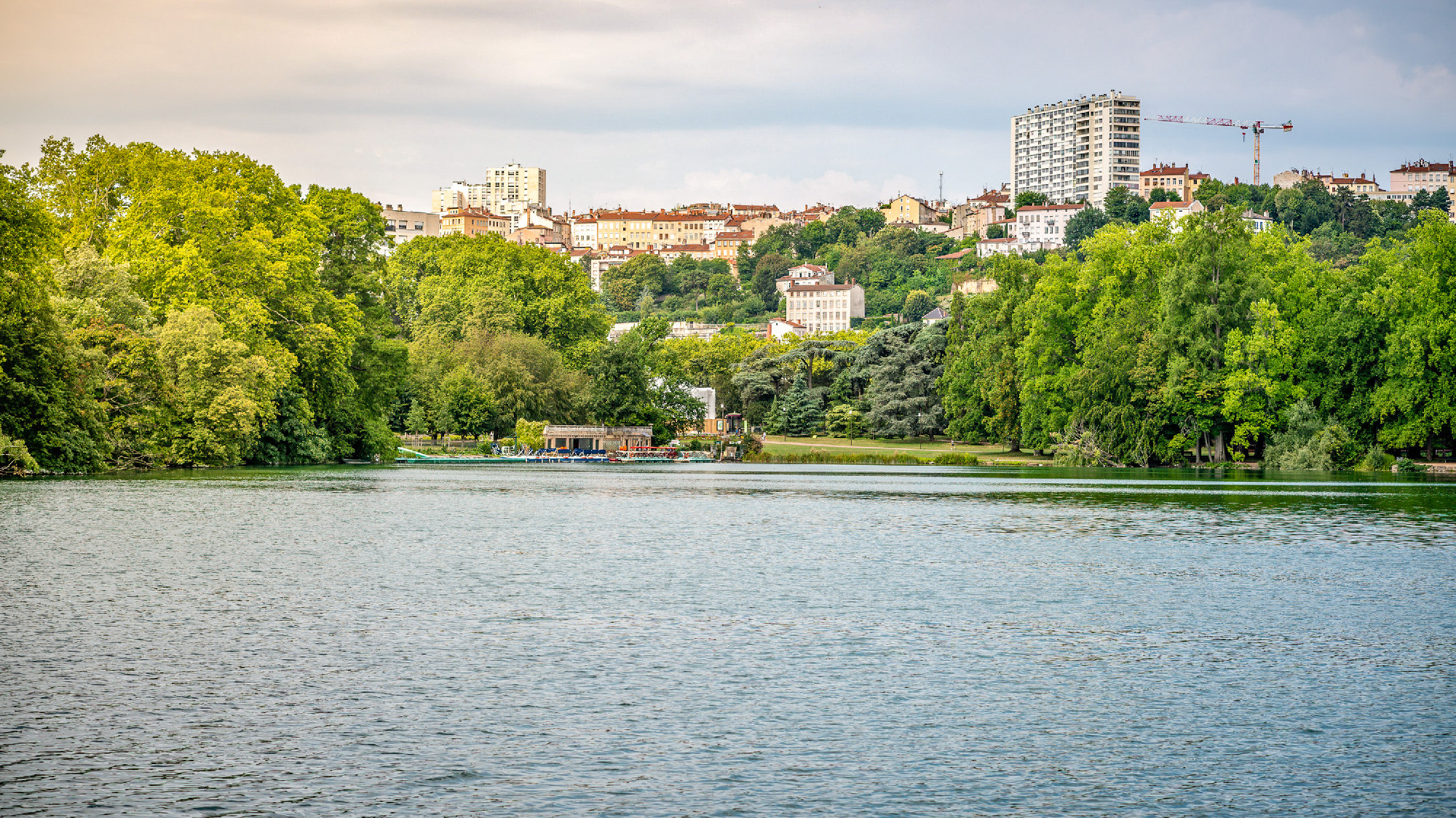 Lake scenery in the Park of the Golden Head aka Parc de la Tete
