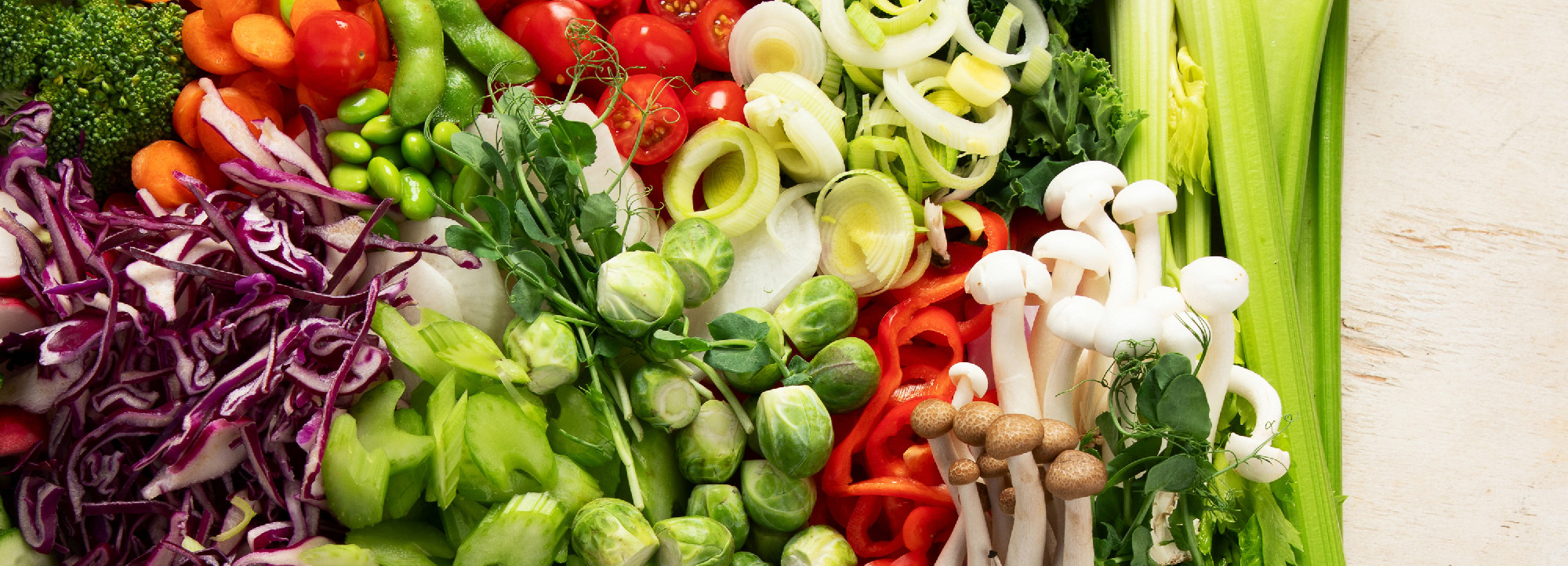 Healthy vegetarian food background. Sliced fresh vegetables.