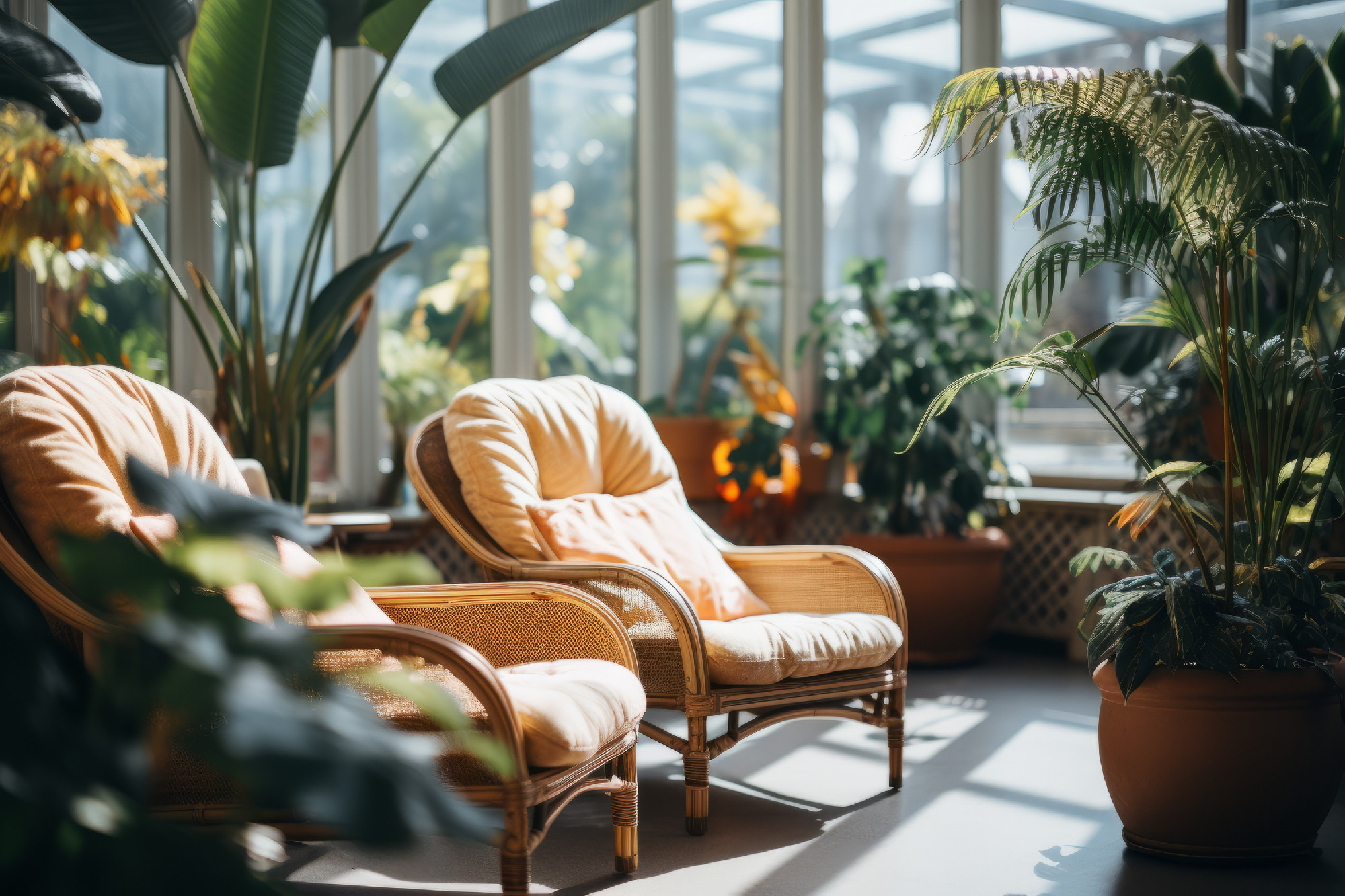 Relaxation room in a modern hospital with comfortable armchairs.
