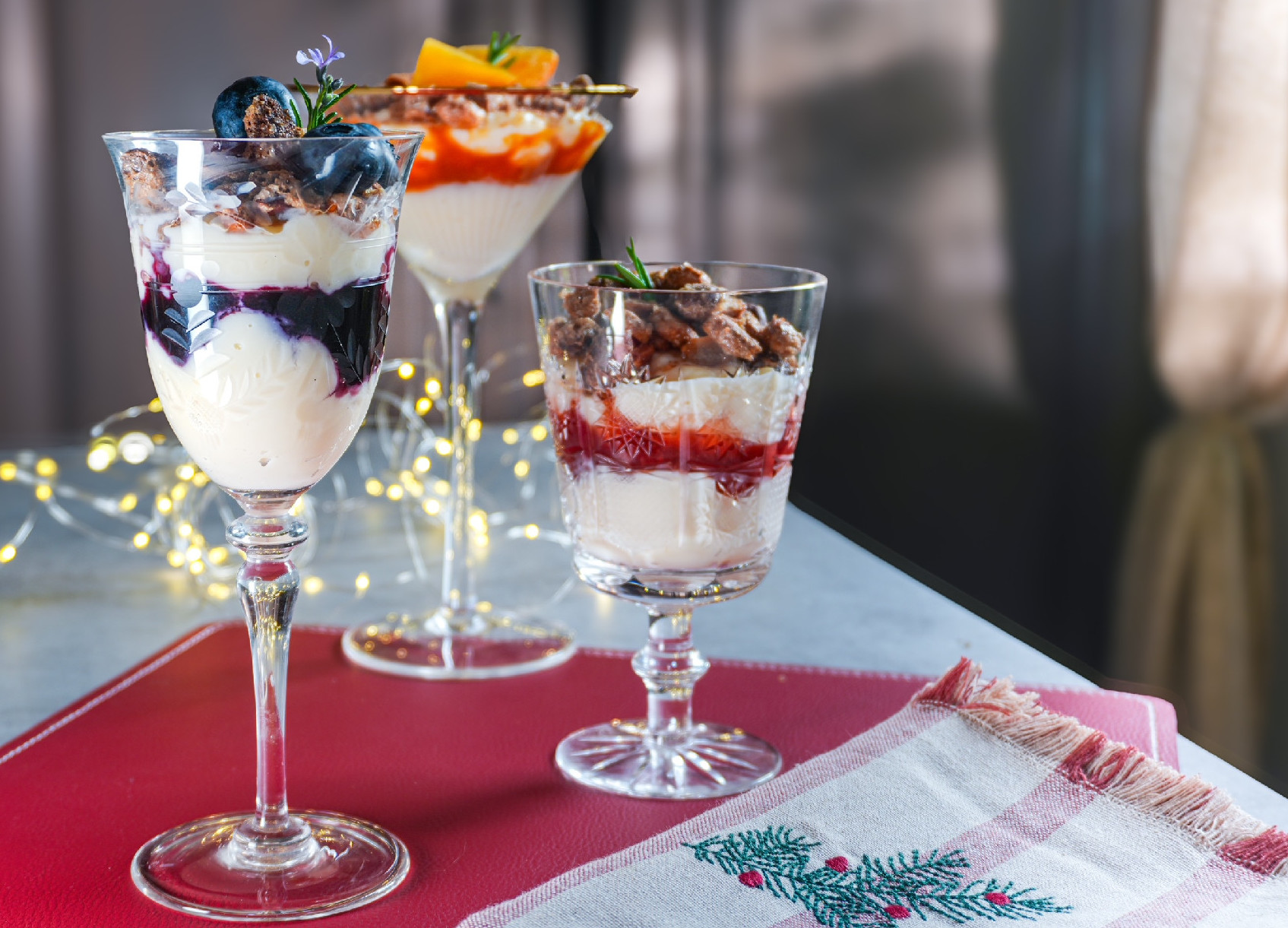 Csíkos pohárdesszert