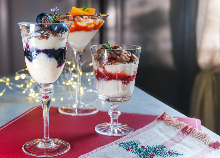 Csíkos pohárdesszert