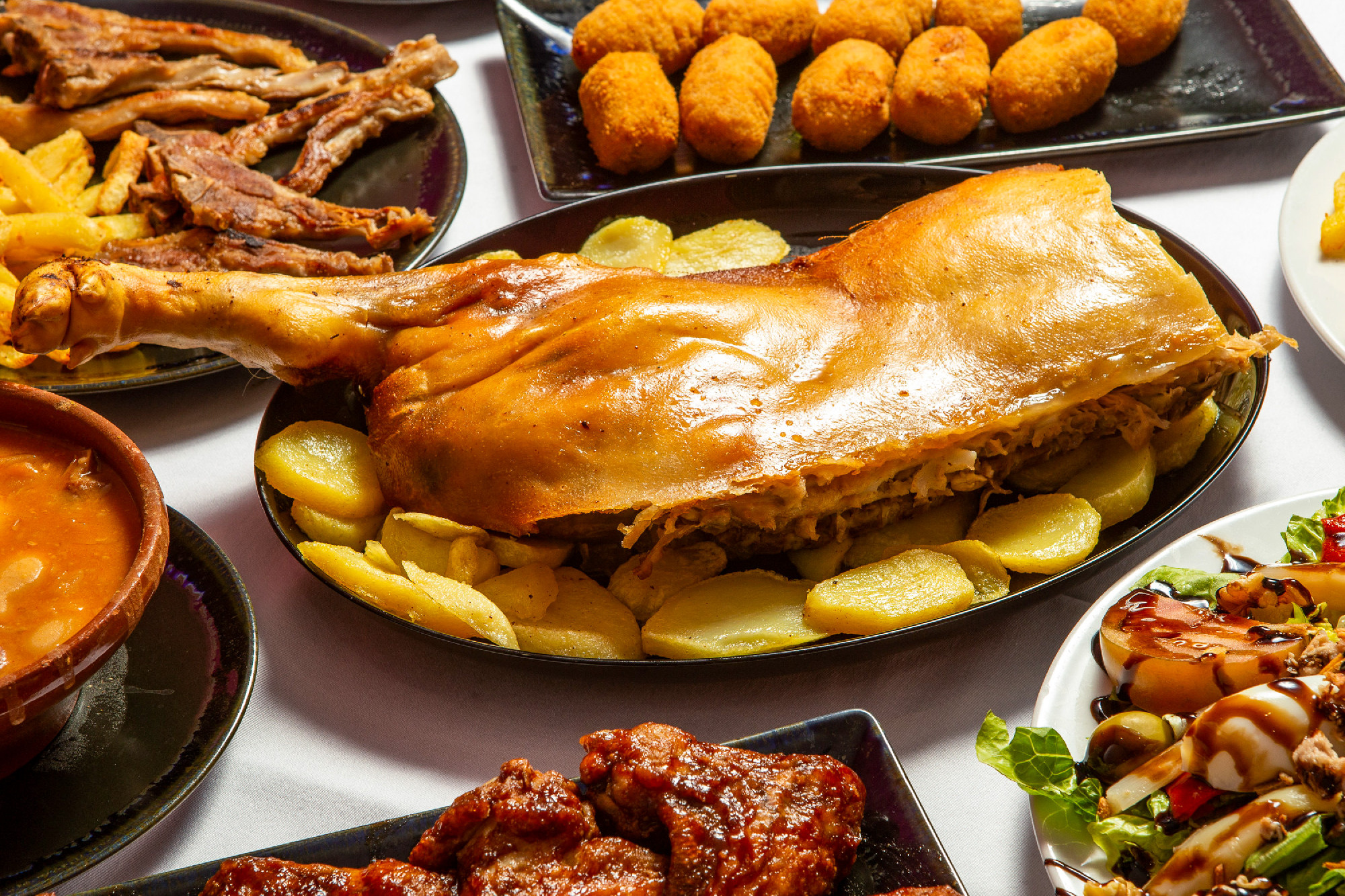 Roast suckling pig cochinillo asado.