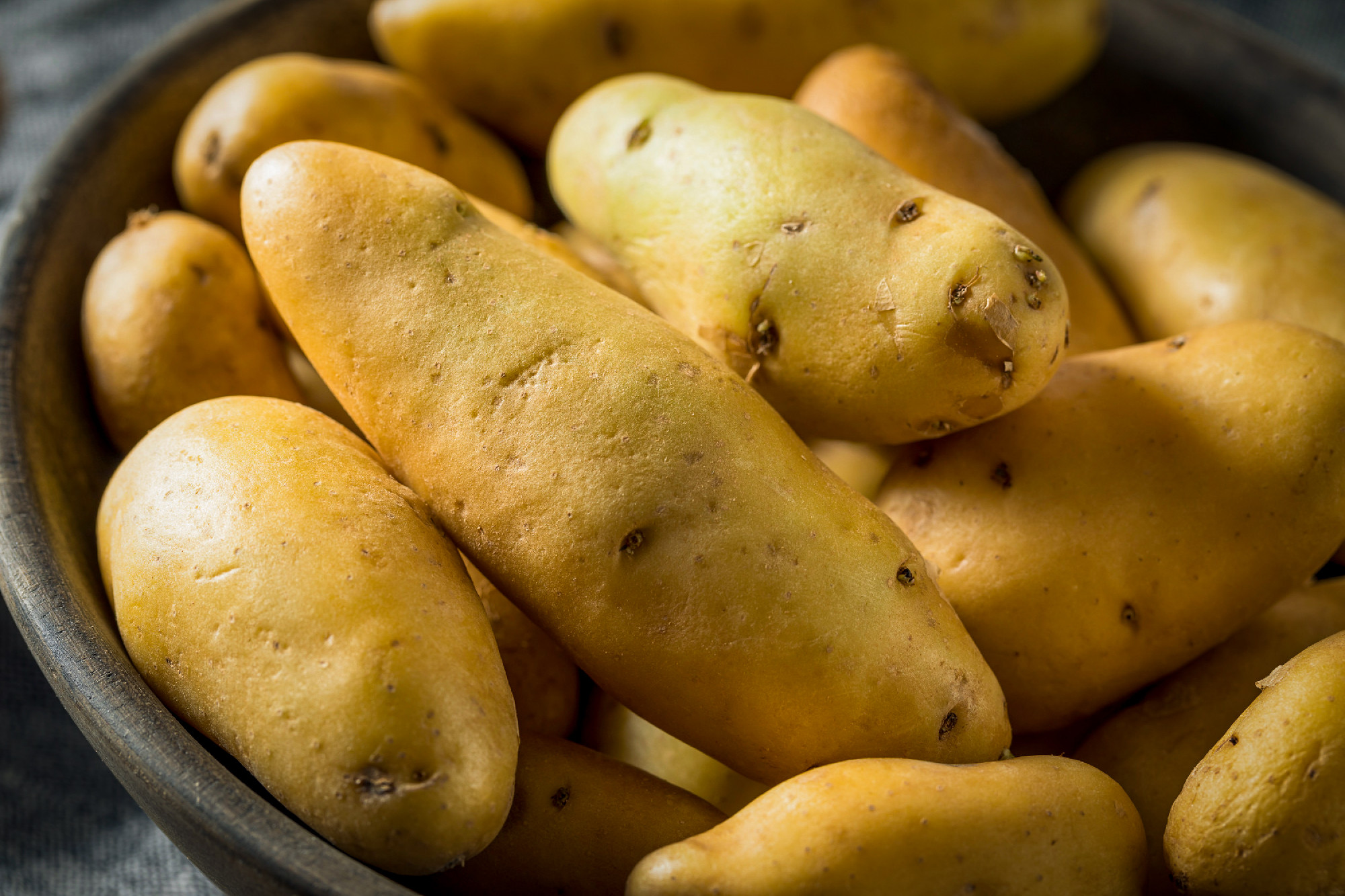 Raw Yellow Fingerling Potatoes