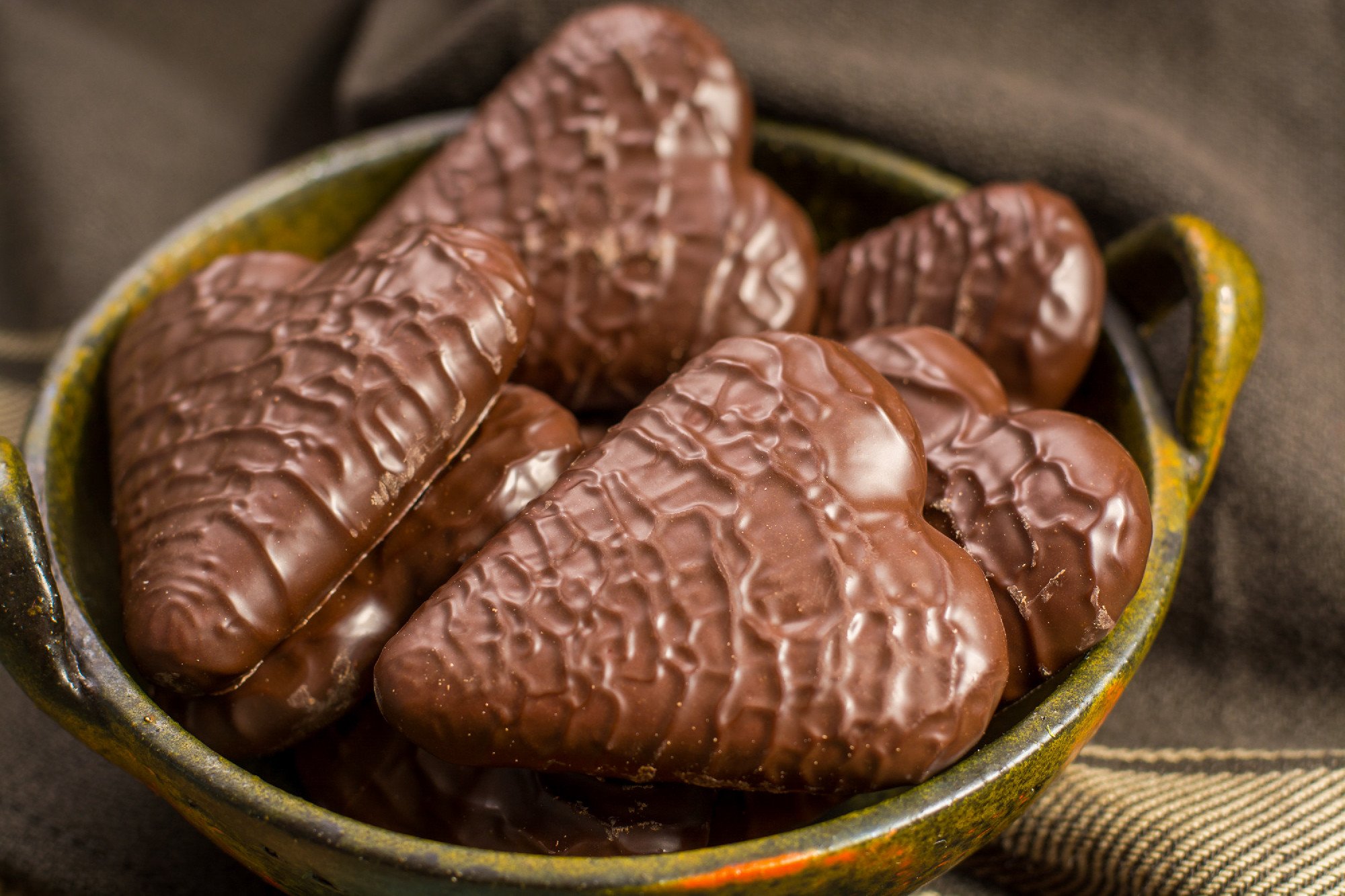 Traditional Polish pierniki, chocolate gingerbread