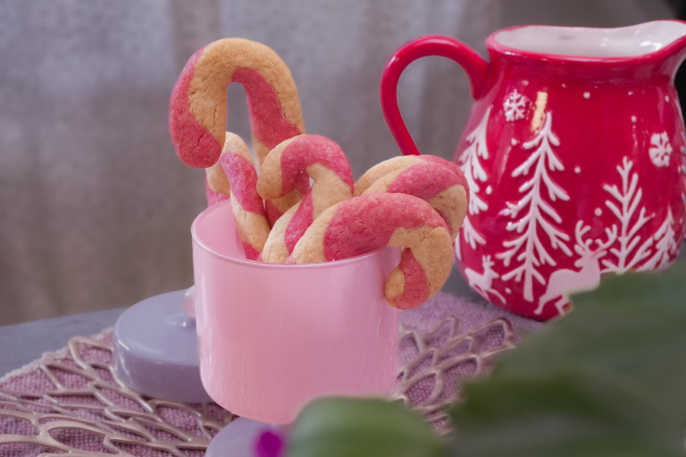 Karácsonyi csíkos aprósüti