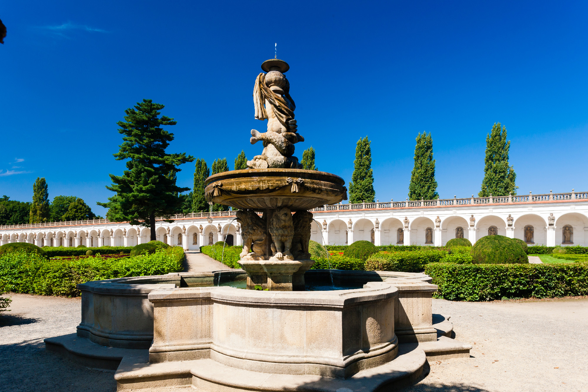 Flower garden of Kromeriz Palace, Czech Republic