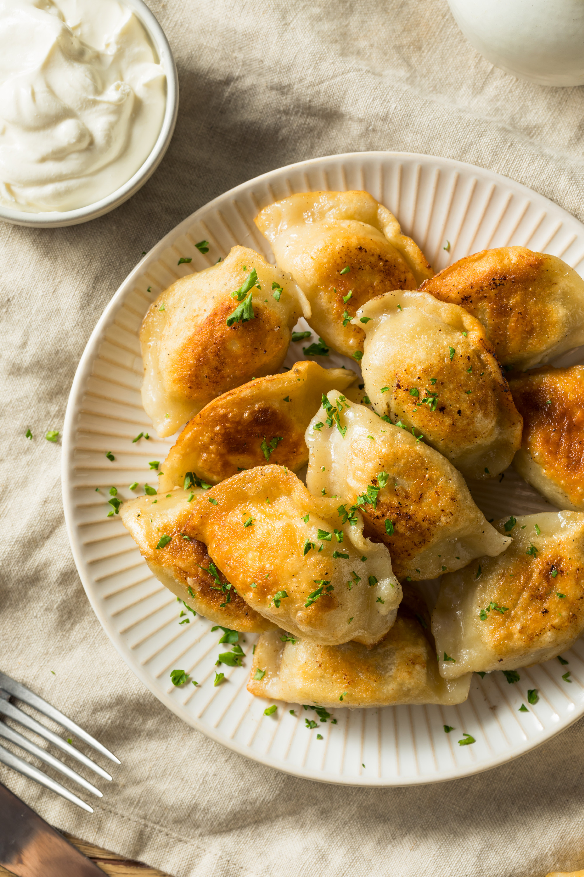 Homemade Fried Polish Potato Pierogis