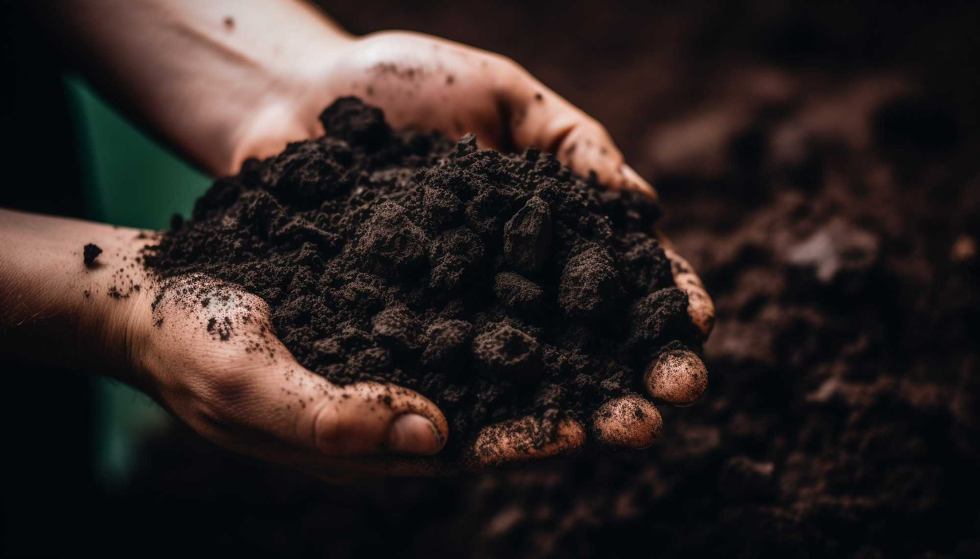 New life begins with organic growth, planting seedlings in dirt generated by AI