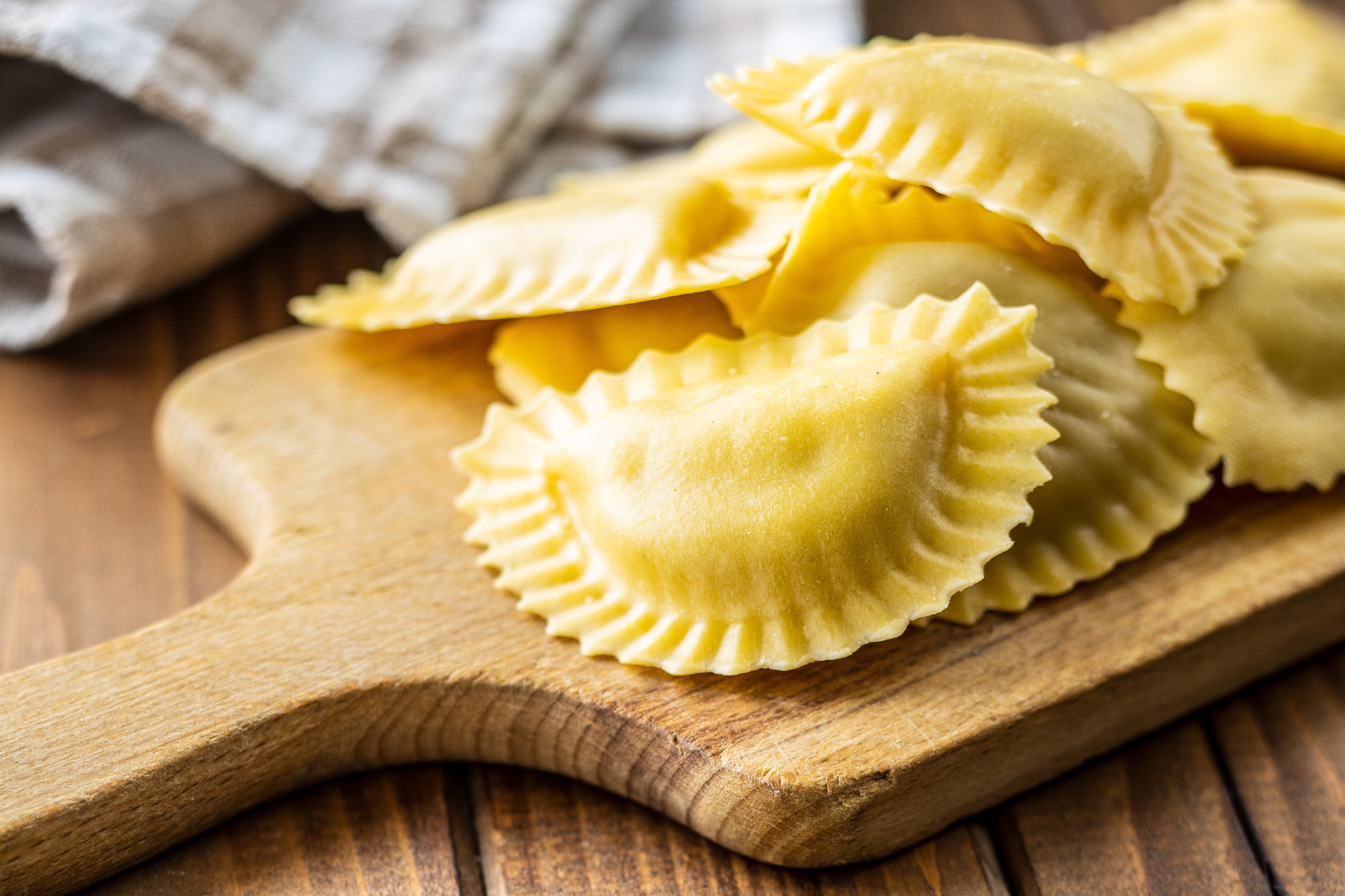 Italian stuffed pasta. Panzerotti pasta