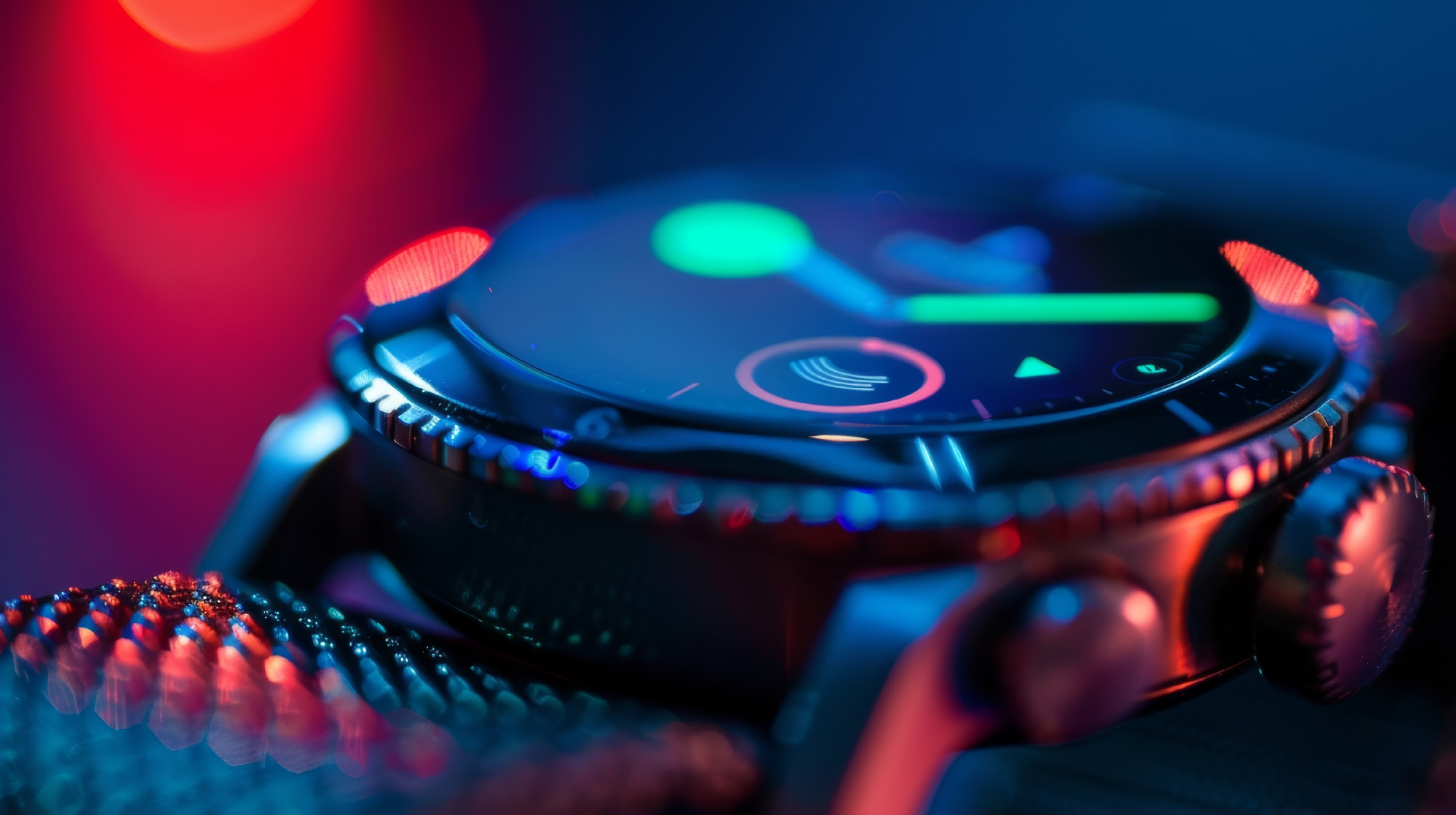 A closeup of a smart watch face displaying a notification for an incoming call with the option to answer or decline directly from the watch