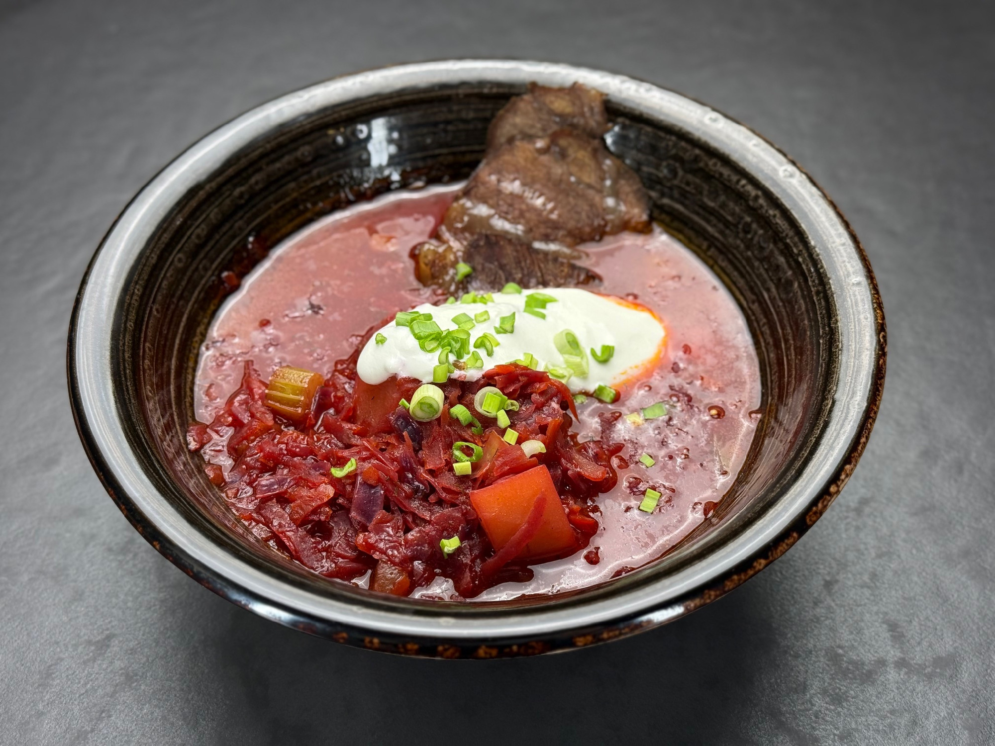 Borscs marhapofával