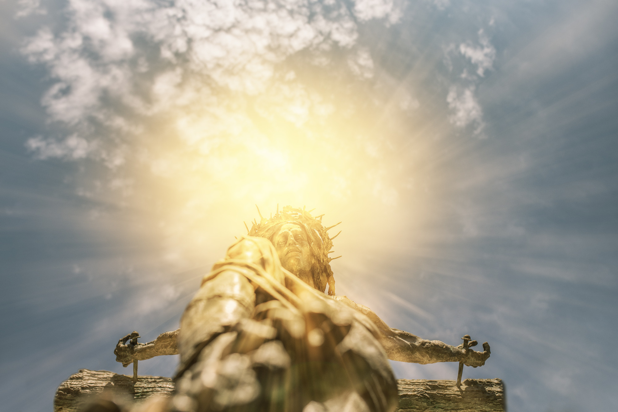 Easter christian concept. The Crucifixion of Jesus Christ.